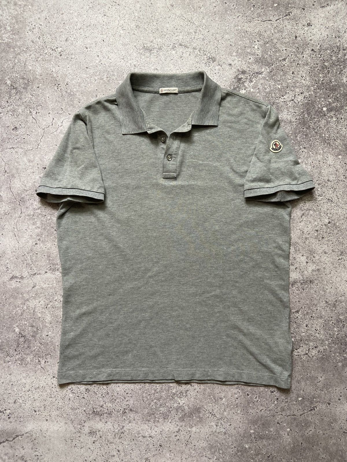 Moncler Polo Grey Gray