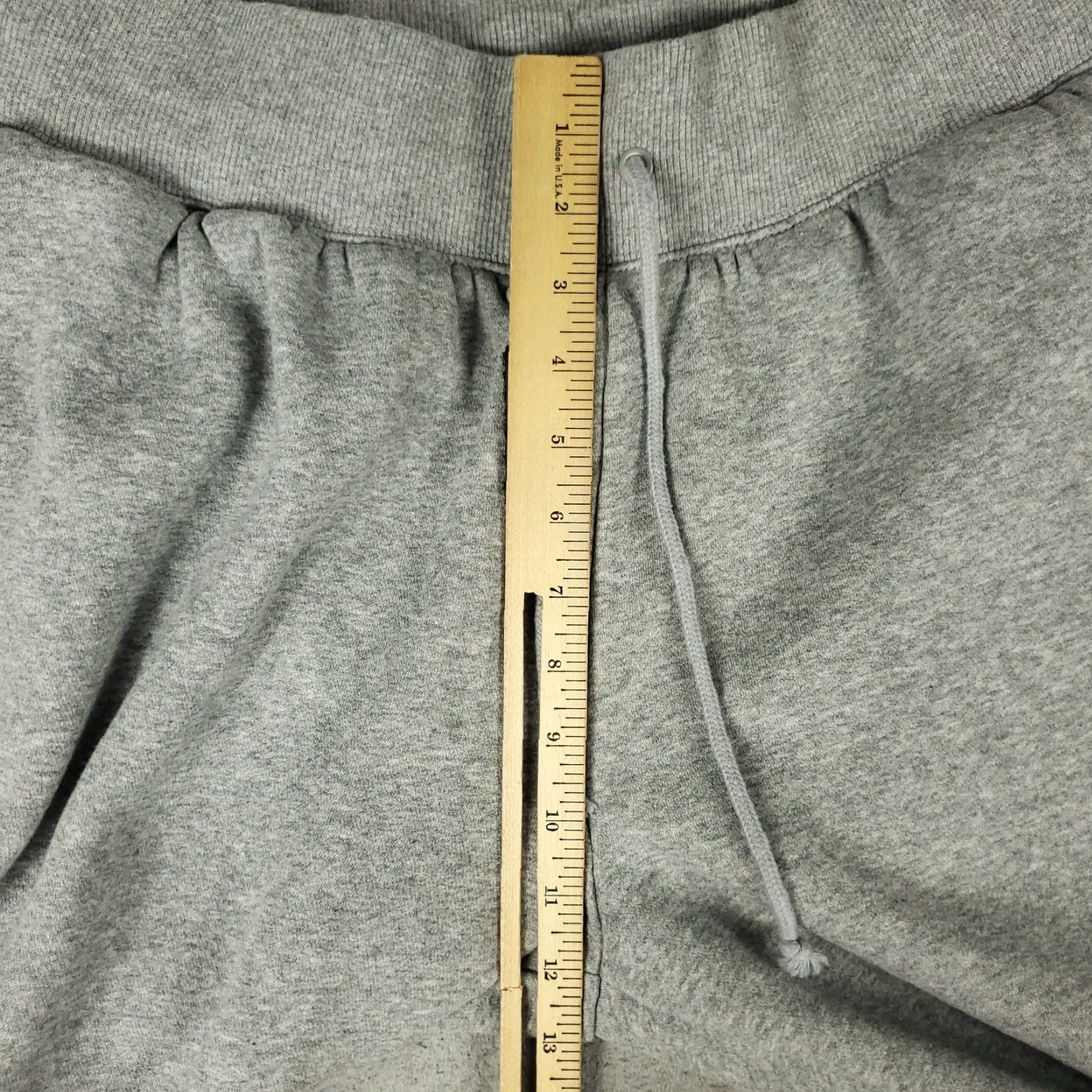 Nike Nike Pants Women L Gray Lace Tie Jogger - Activewear, Casual, Travel - Regular Fit, Tapered, Cotton Blend, Polyester, Fleece - 90s? (Oops) Size 36" / US 14 / IT 50 - 4 Thumbnail