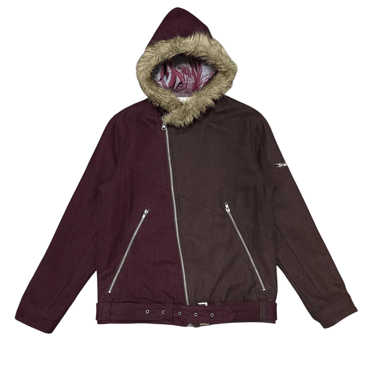 AMP AMP by Manydope Fur Split Jacket Asymmetric Zipper Size US M / EU 48-50 / 2 - 1 Thumbnail