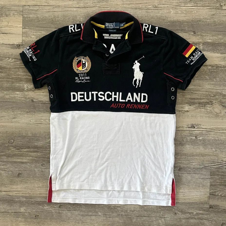 Polo Ralph Lauren Vintage 2011 Polo Ralph Lauren Deutschland Auto Rennen Rugby Size US M / EU 48-50 / 2 - 1 Thumbnail