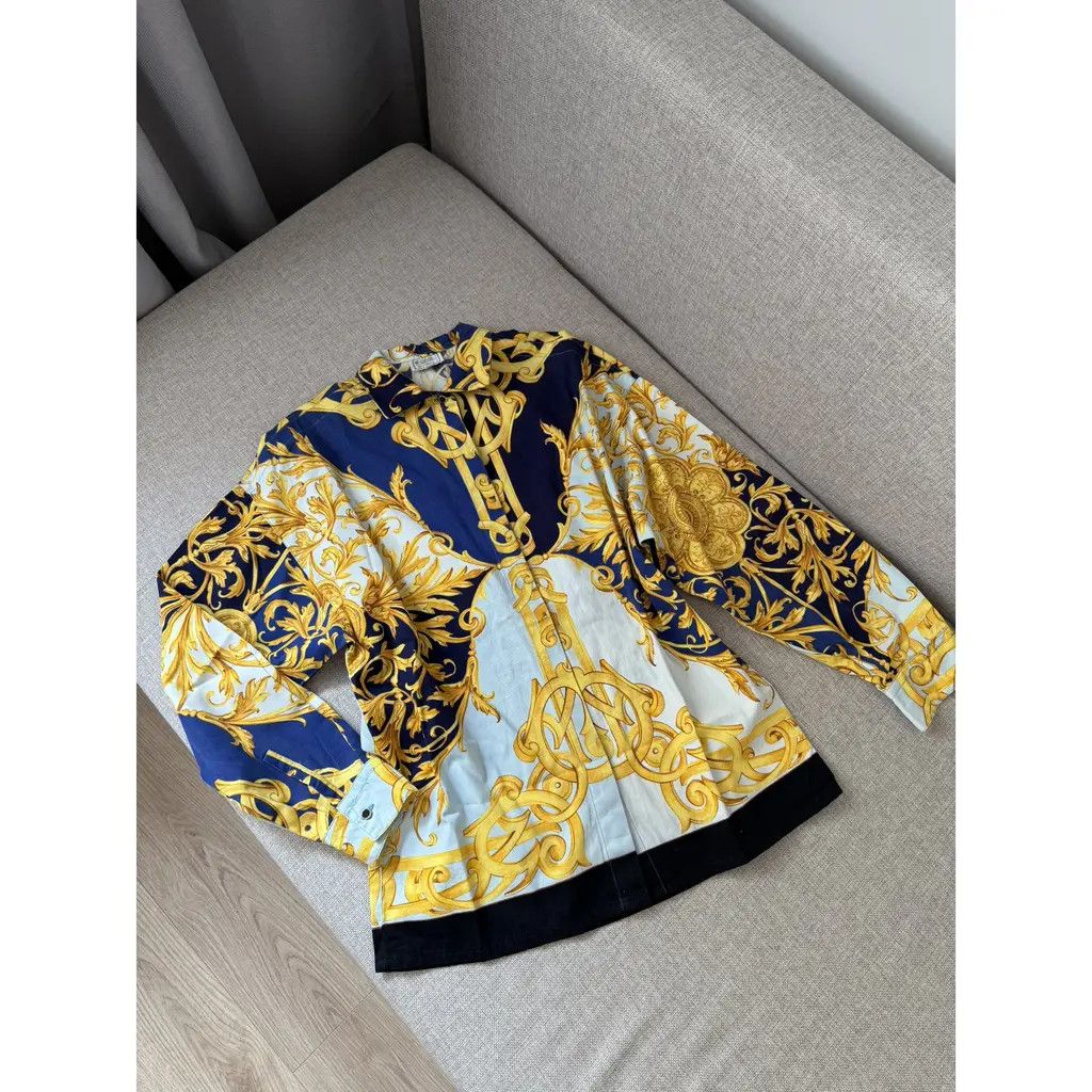 Versus Versus by Gianni Versace Vintage Baroque Shirts Size IT 44 Size M / US 6-8 / IT 42-44 - 3 Thumbnail