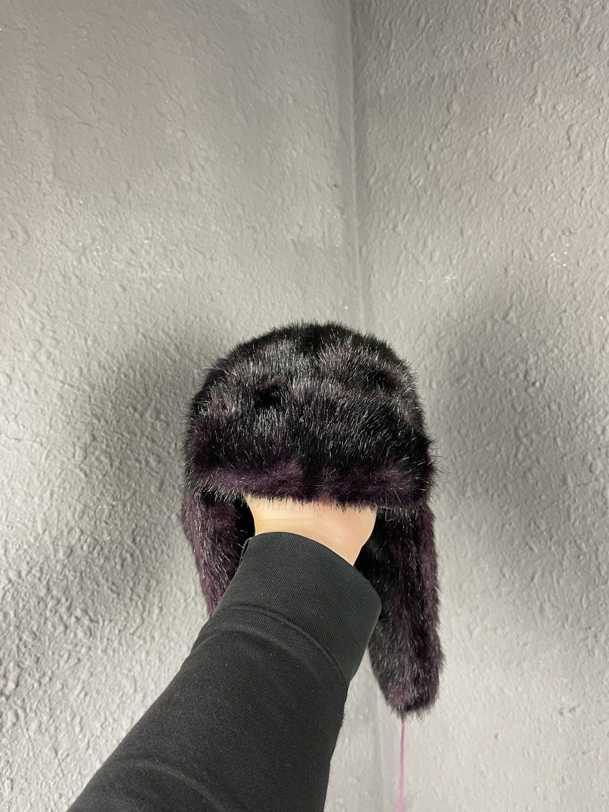 Japanese Brand × Vintage Crazy Y2k Mohair Fuzzy Hat Ushanka Punk Winter Size ONE SIZE - 3 Thumbnail