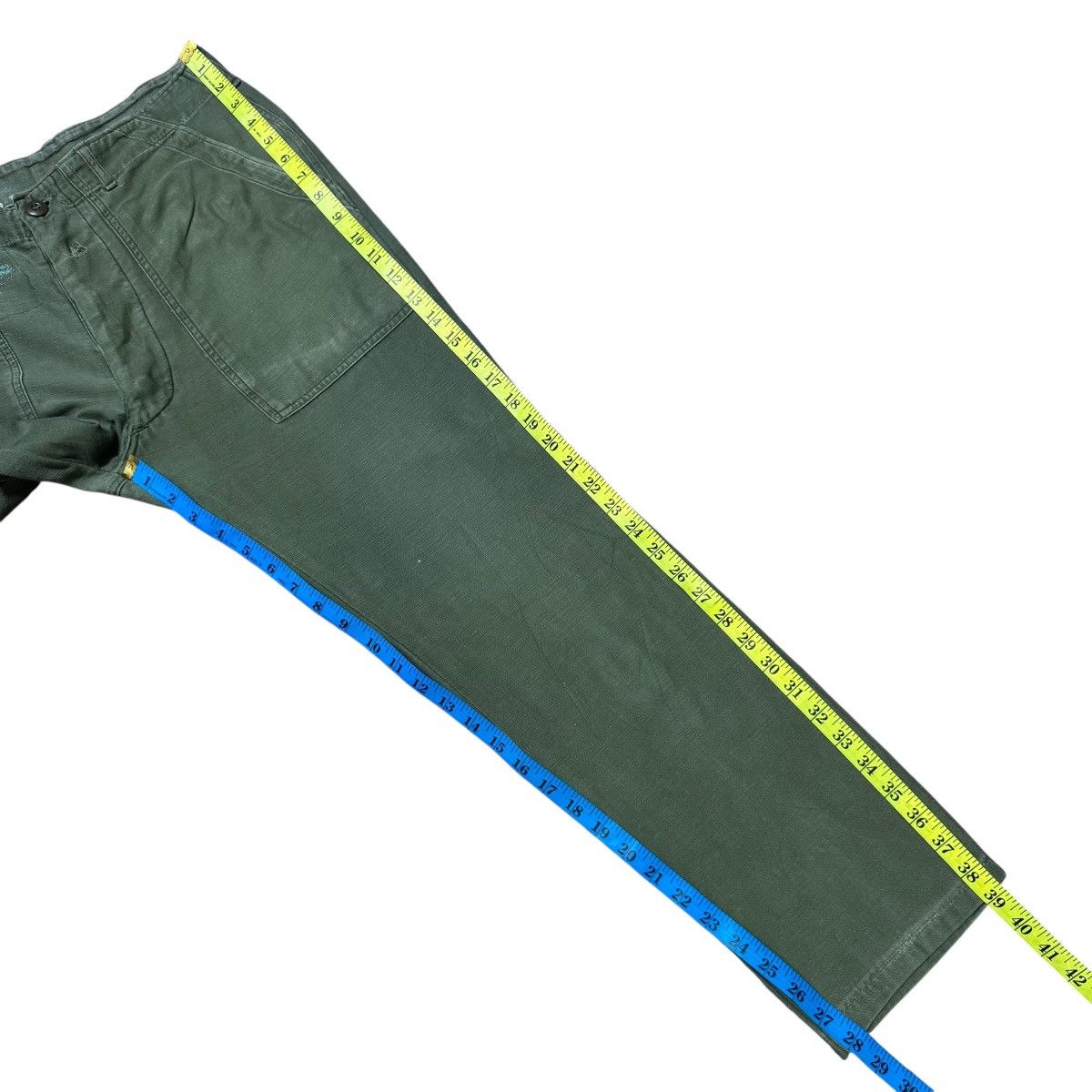 Vintage Vintage 80s OG107 Us Army Fatigue Pants Repaired Size US 34 / EU 50 - 18 Thumbnail