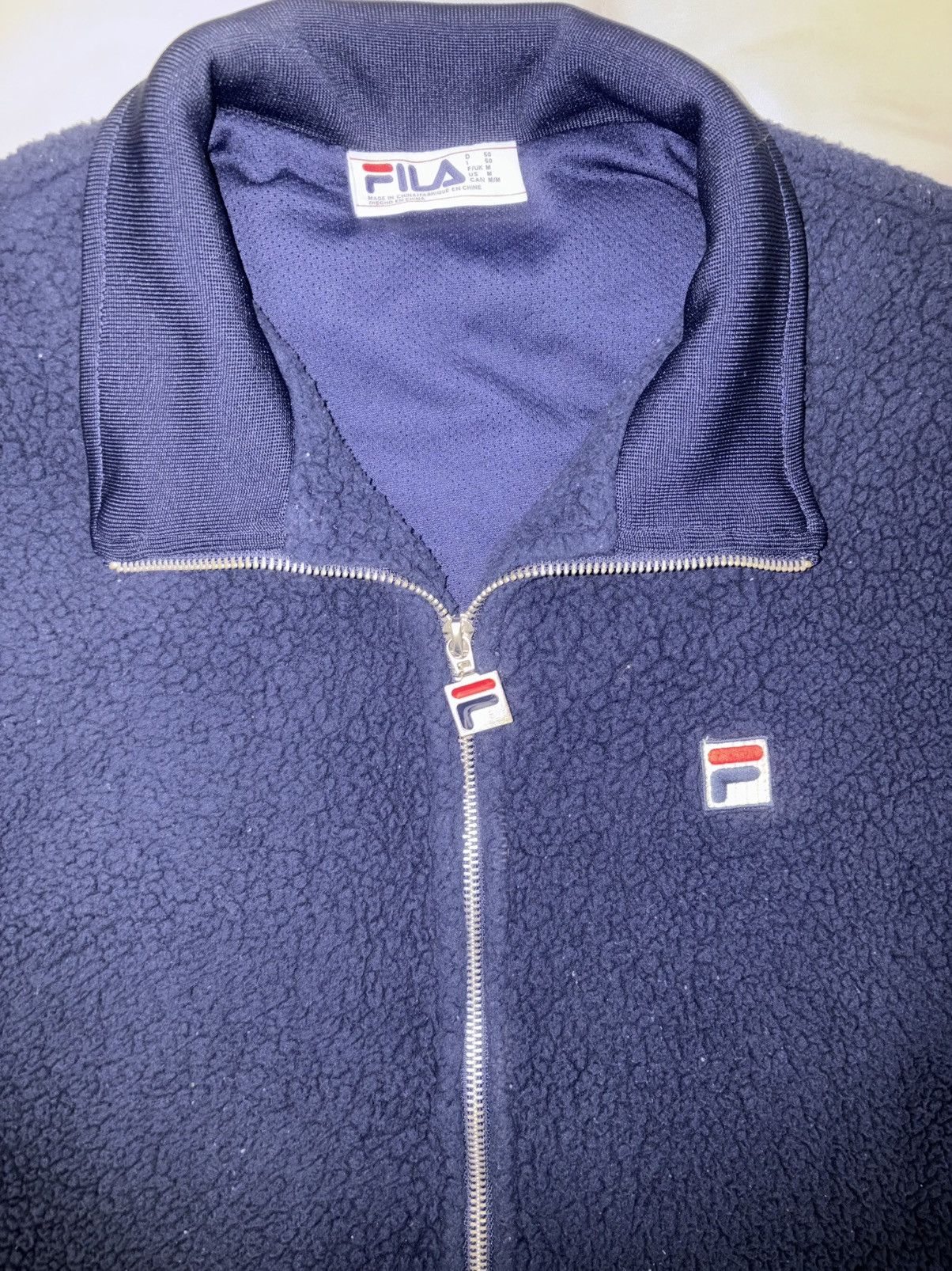 Fila Fila Men’s Finch Sherpa Jacket Navy Blue Sz Medium Size US M / EU 48-50 / 2 - 4 Thumbnail