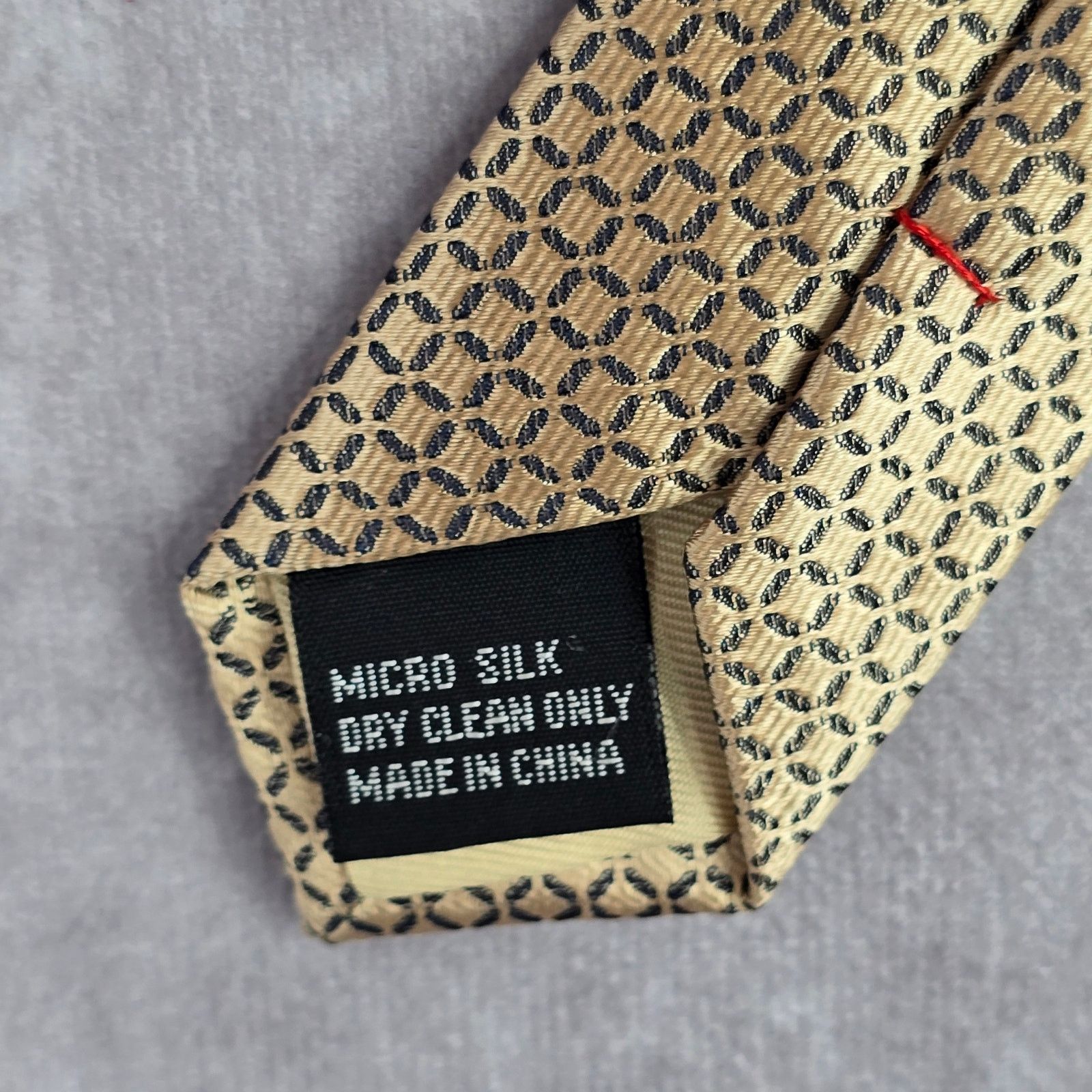 Other Zeke Gold Gray Square Silk Executive Neck Tie Men's Size 30 - 7 Thumbnail