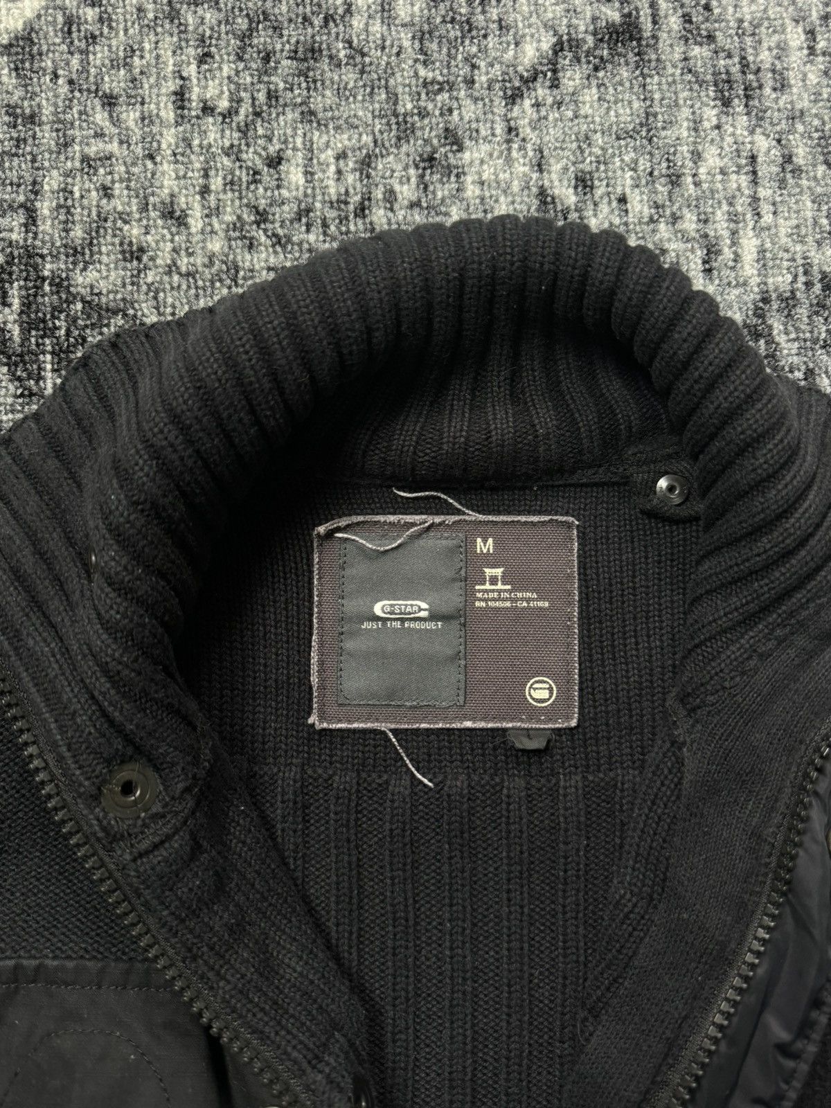 G-Star × Vintage Vintage Gstar Sweater Zip Up Raw Denim Quebec Vest Knit Y2K Size M / US 6-8 / IT 42-44 - 7 Thumbnail