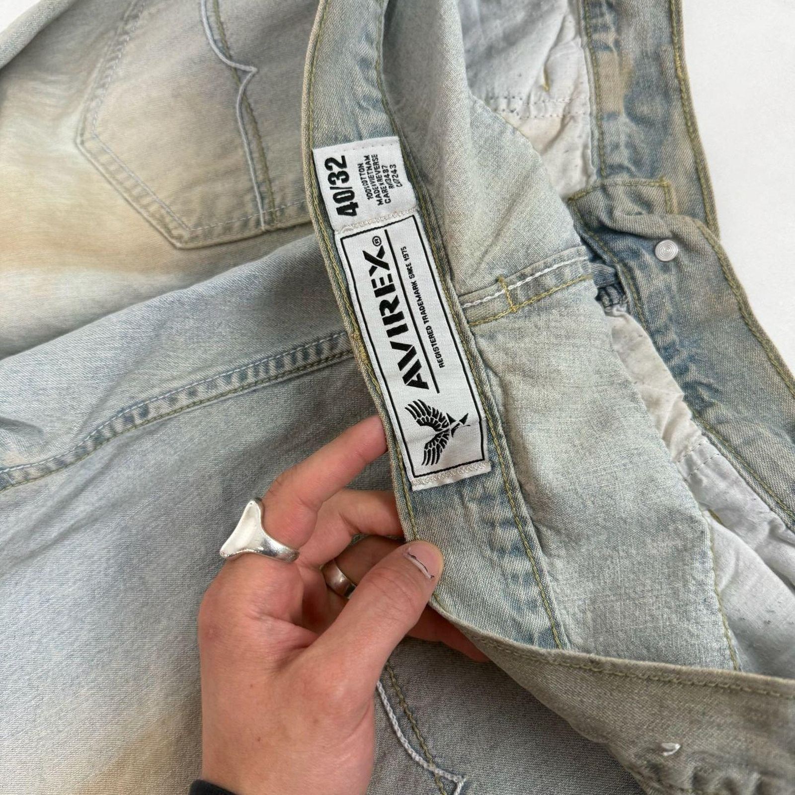 Acne Studios × Avirex × Vintage Vintage y2k archive faded mudwash avirex skater rare jeans Size US 36 / EU 52 - 6 Thumbnail