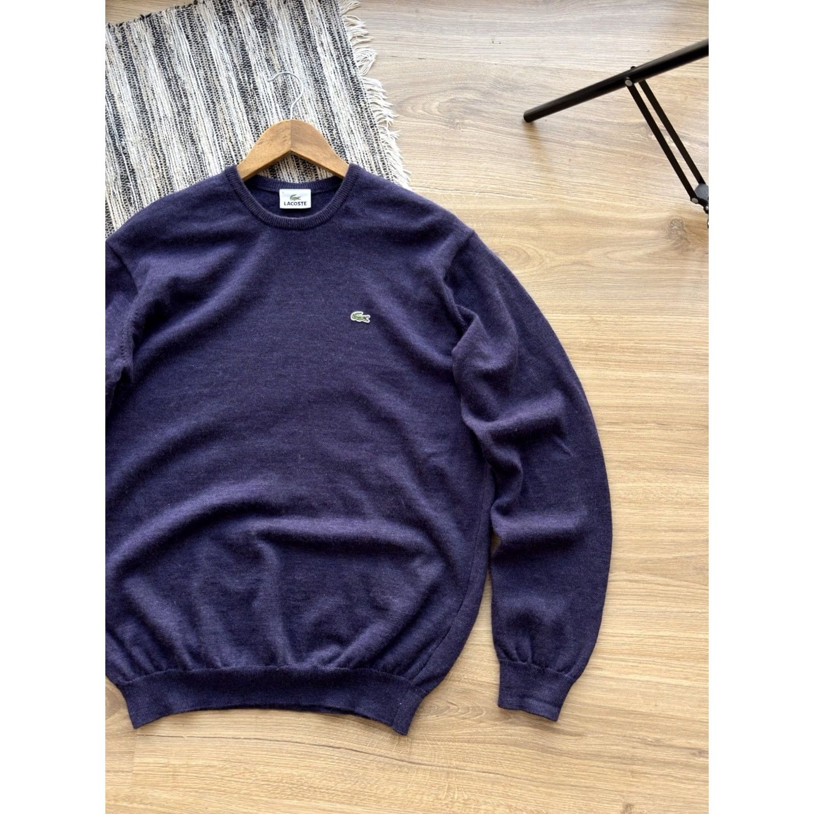 Lacoste VINTAGE Lacoste Wool Pullover Sweater 90s Purple Woolmark Men’s Size L Classic Lacoste Sweater Mens Size US L / EU 52-54 / 3 - 2 Thumbnail