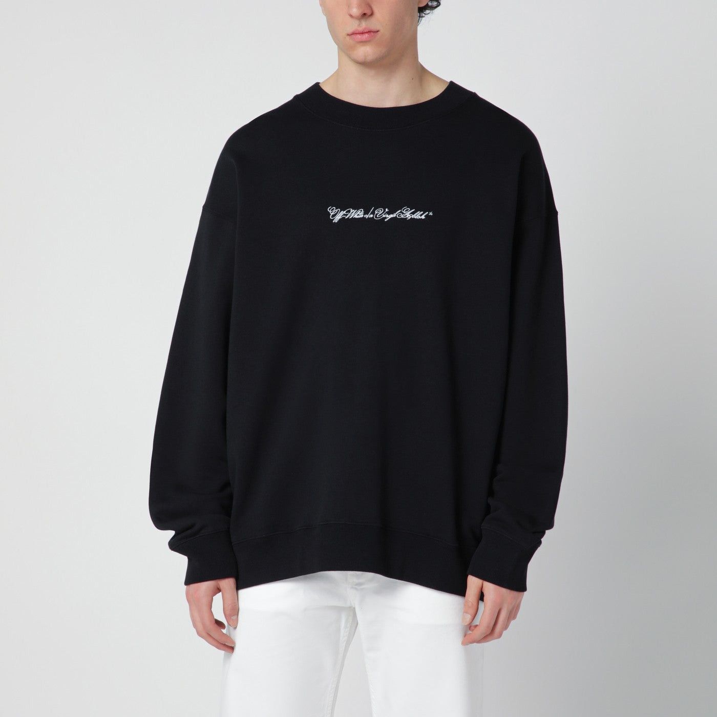 Off-White Off-White Black Script Arrow Diagonal Skate Sweatshirt Size US L / EU 52-54 / 3 - 1 Thumbnail