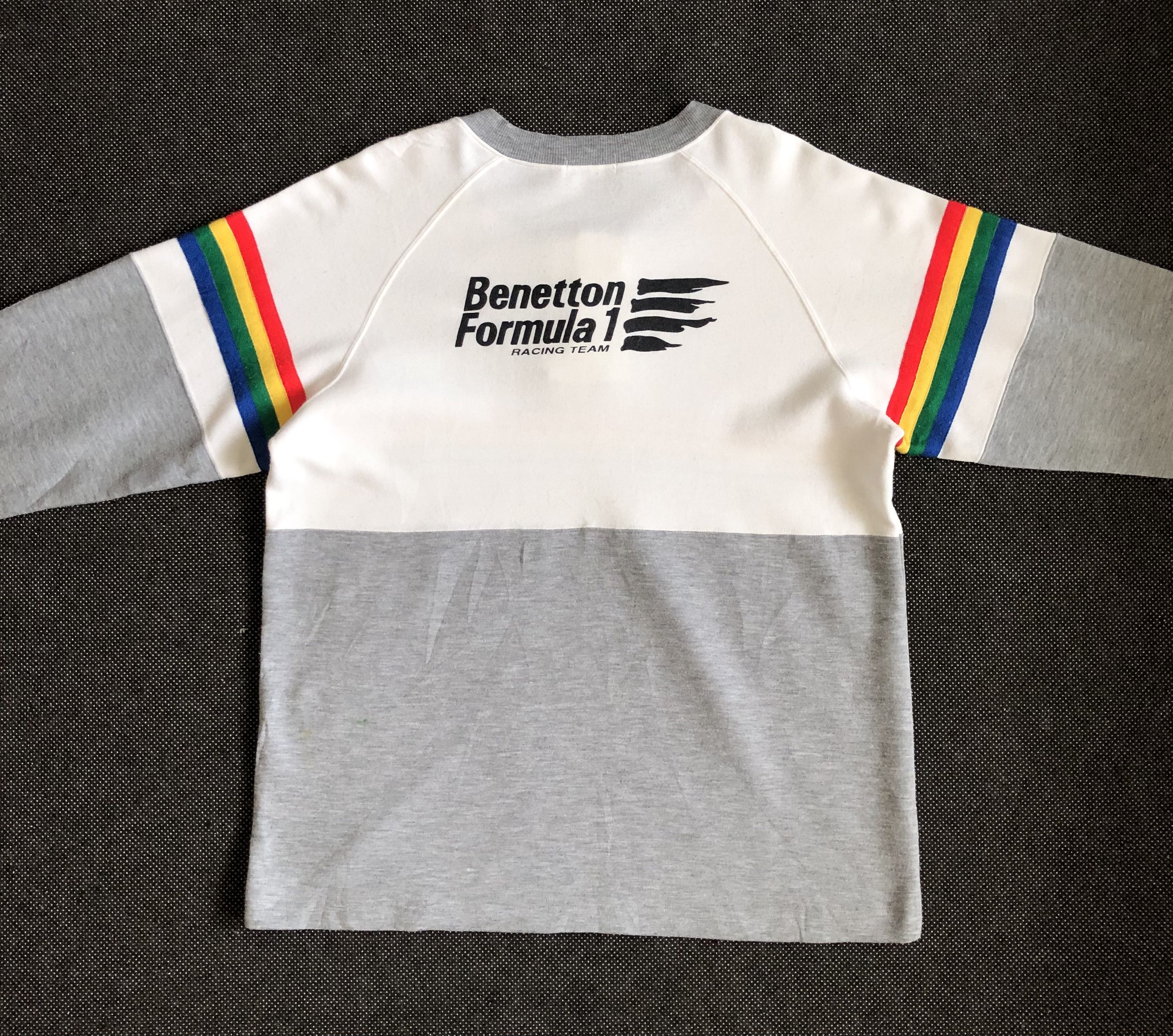 Benetton VINTAGE BENETTON F1 RACING TEAM SWEAT BUTTON PULLOVER 65:35 Size US L / EU 52-54 / 3 - 4 Thumbnail