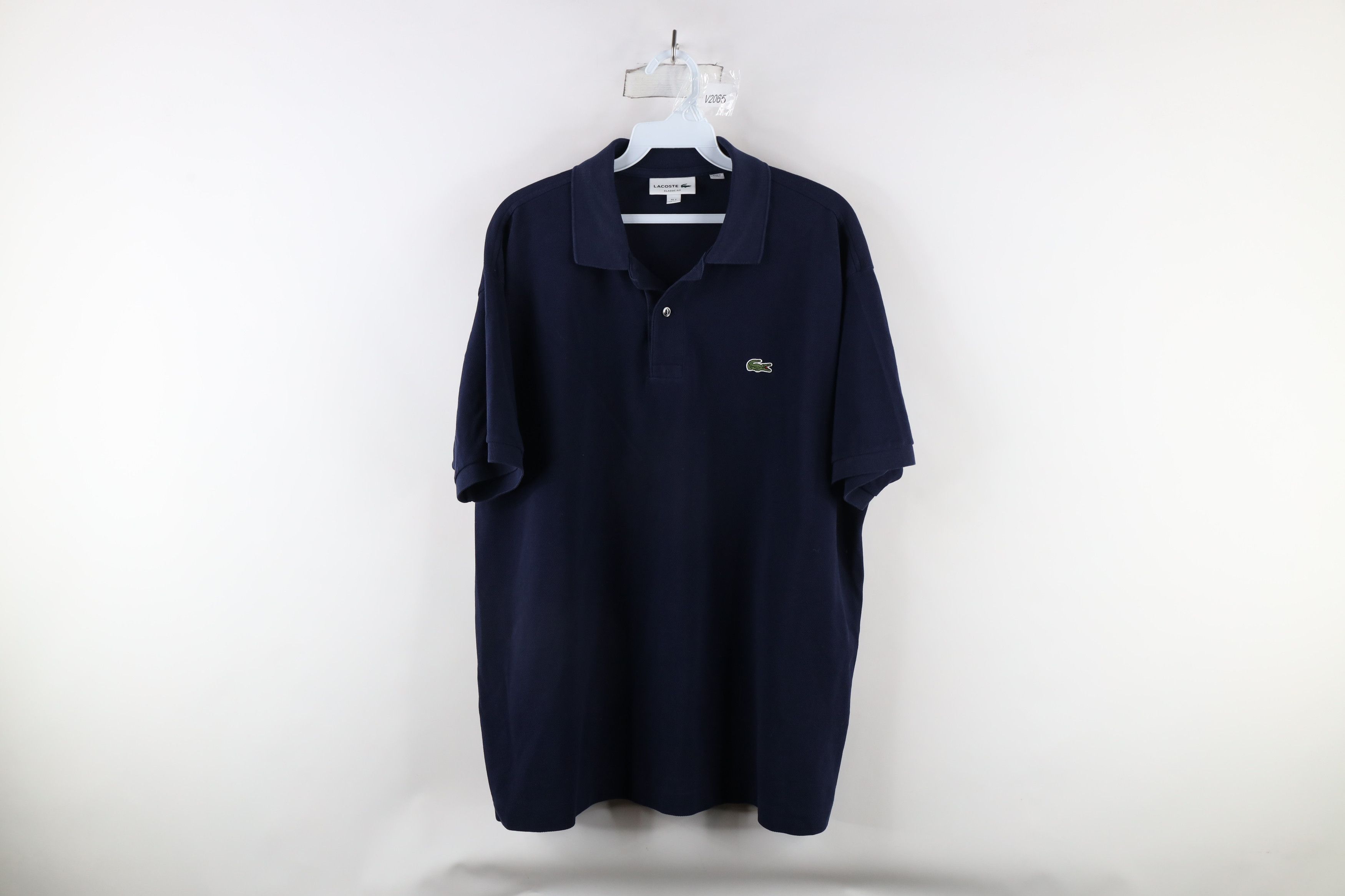 Lacoste × Vintage Lacoste Fit Croc Logo Pique Cotton Collared Polo Shirt Navy Size US XXL / EU 58 / 5 - 1 Thumbnail
