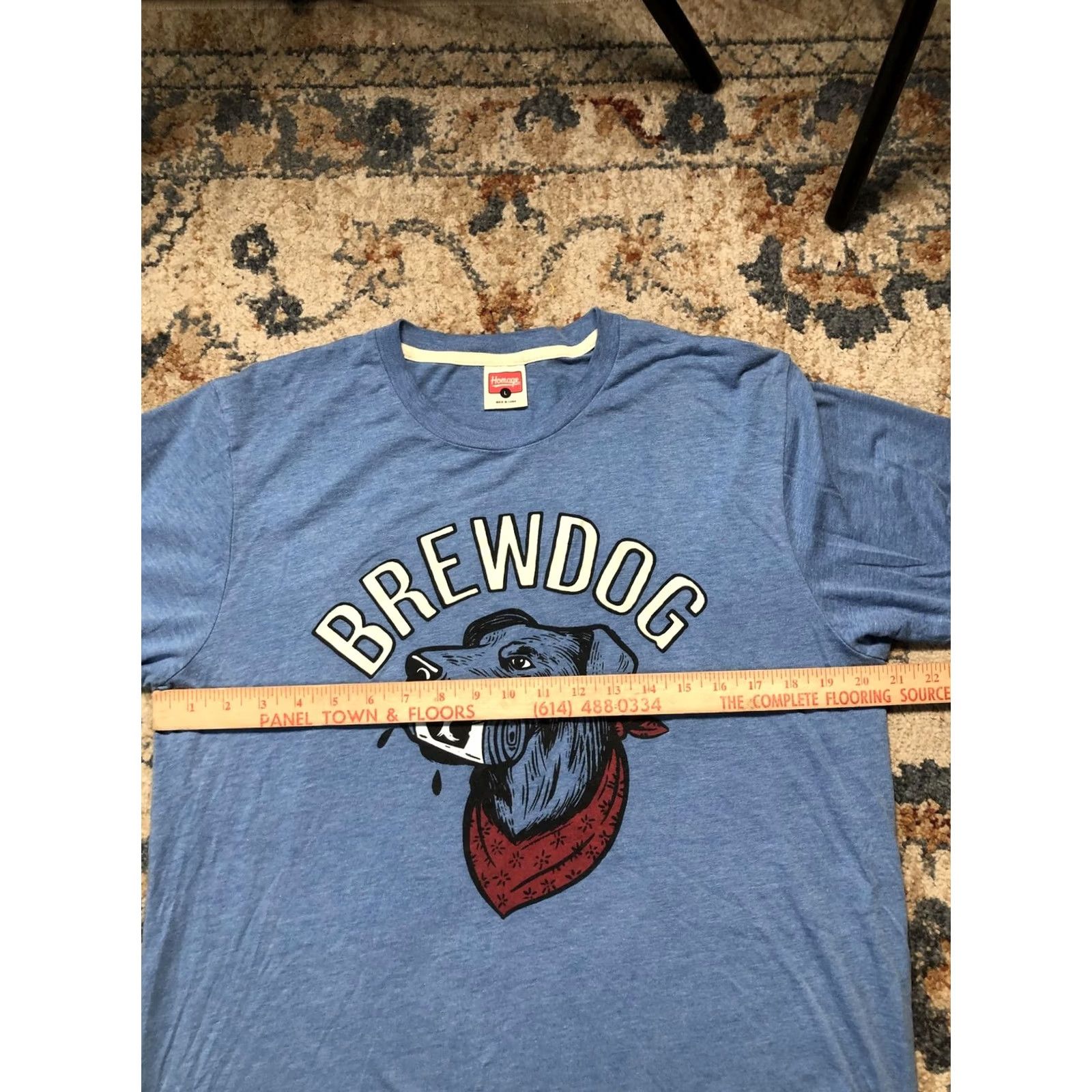 Vintage Homage BrewDog Shirt Mens L Blue Graphic Tee Crewneck Size US L / EU 52-54 / 3 - 4 Thumbnail