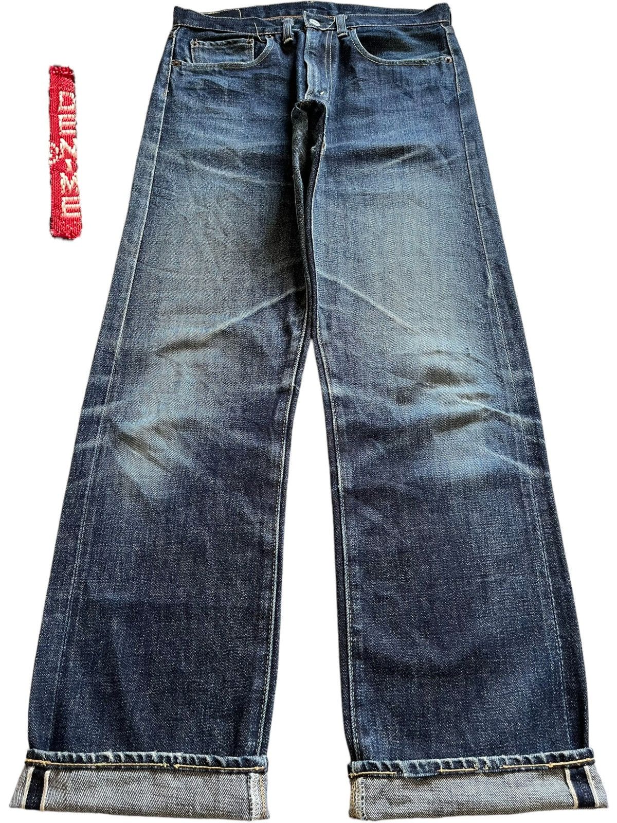 Denime Vintage Japanese Denime Selvedge Blue Wash Loose Jeans Size US 31 - 1 Thumbnail