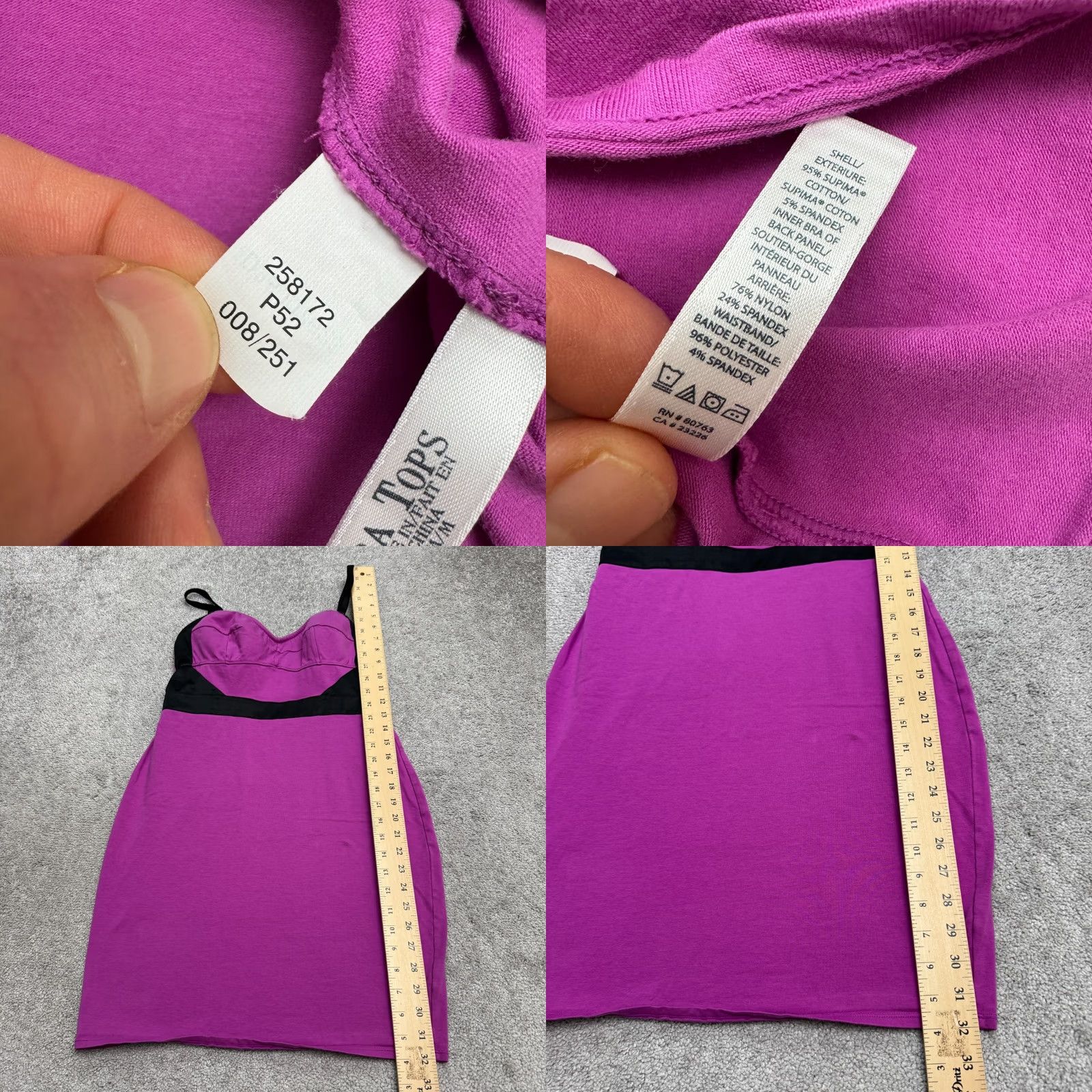 Victoria's Secret Victoria's Secret Purple Black Colorblock Cotton Blend Tank Midi Dress Womens Medium Size M / US 6-8 / IT 42-44 - 8 Thumbnail