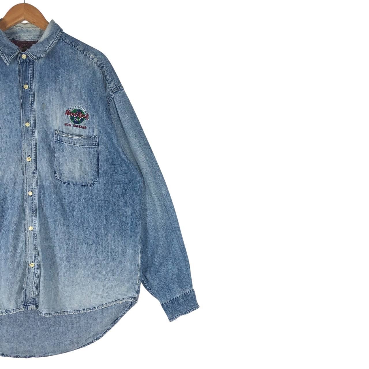 Hard Rock Cafe Vintage Hard Rock Cafe Denim Shirt Size XL / US 12-14 / IT 48-50 - 4 Thumbnail