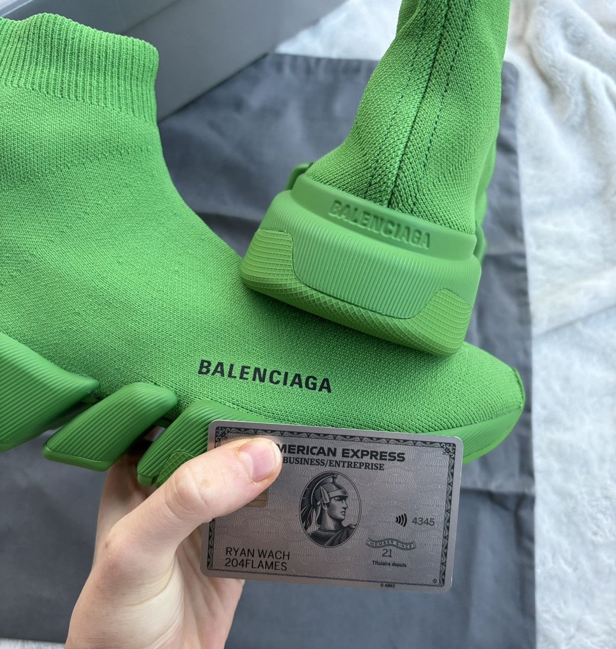 Balenciaga Balenciaga Forest Green Speed Runners Size US 8 / EU 41 - 2 Thumbnail