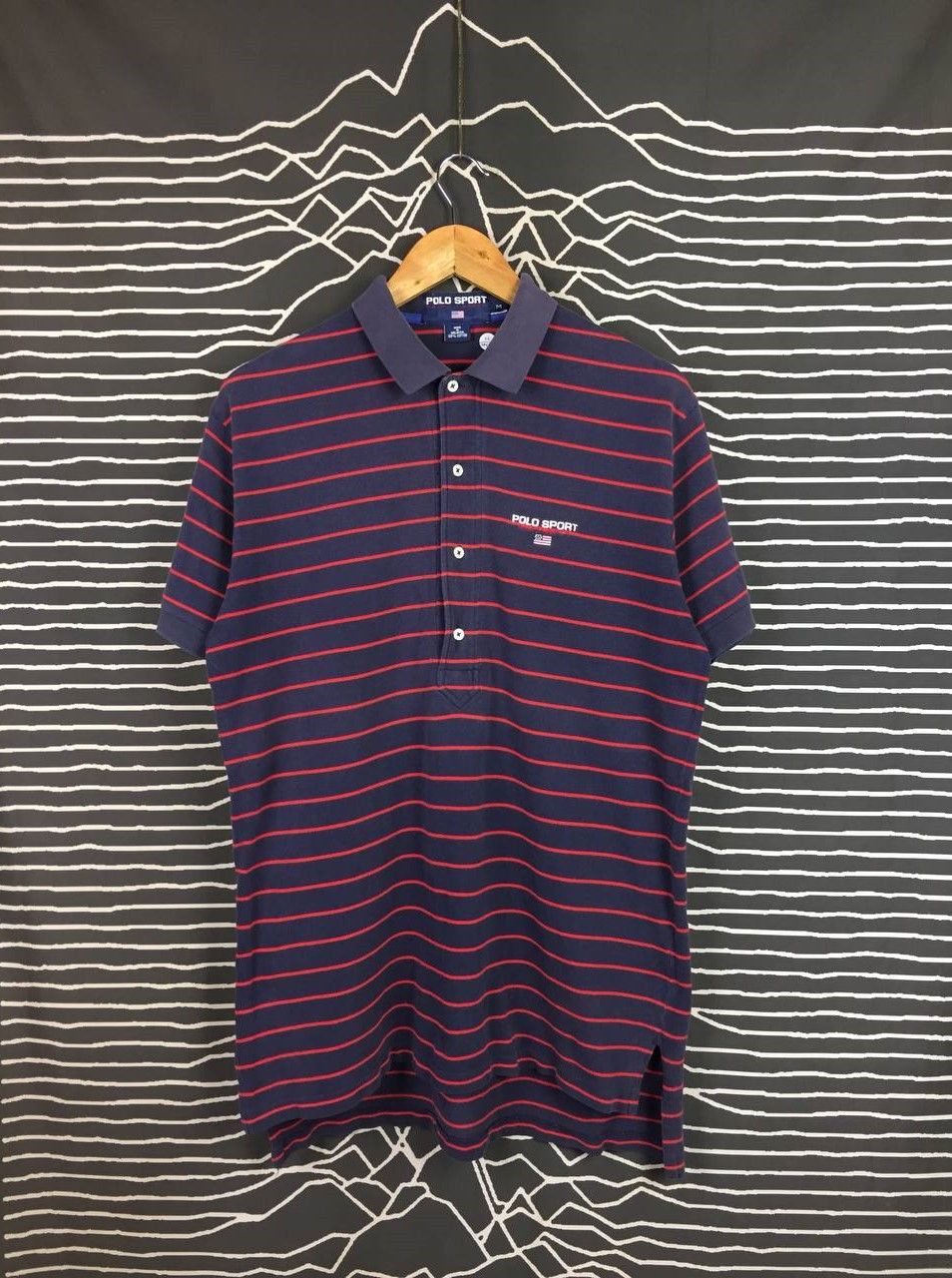 Polo Ralph Lauren Vtg Polo Sport Ralph Lauren Embroidered Logo Stripe Polo Tee Size US M / EU 48-50 / 2 - 2 Thumbnail
