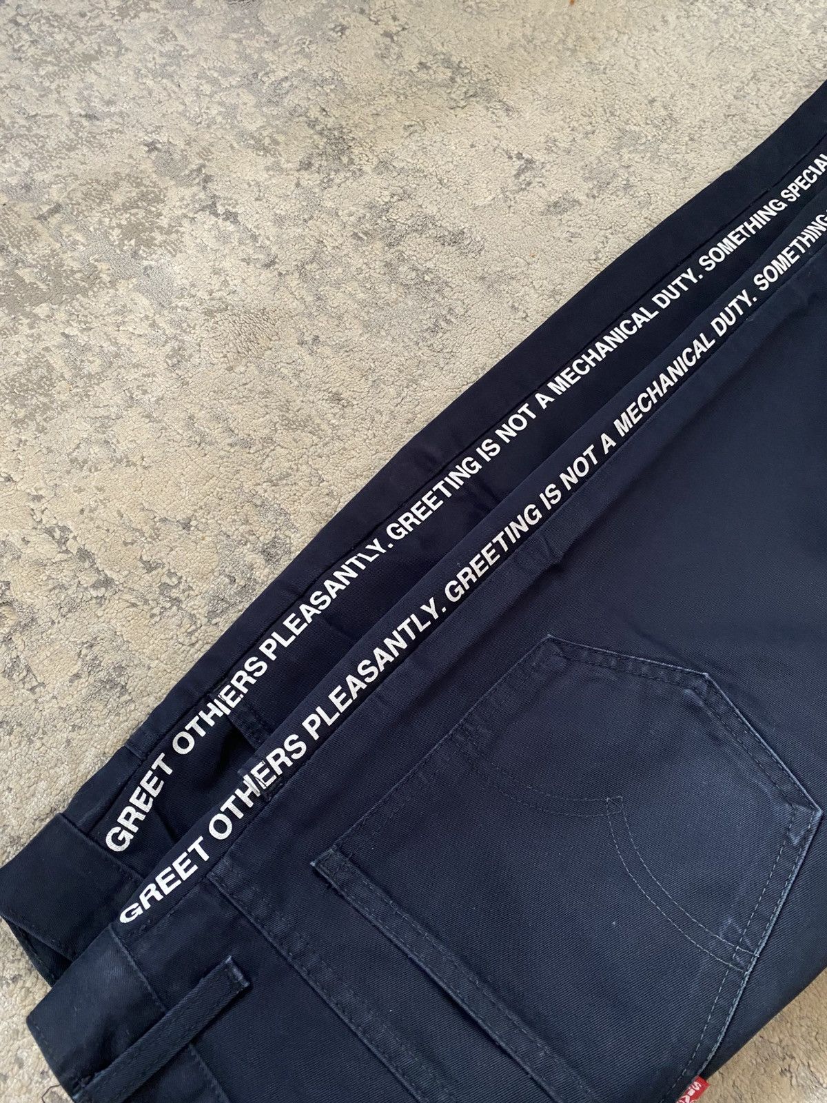 Junya Watanabe SS02 Poem Bootcut Pant "Greet Others Pleasantly" Size US 32 / EU 48 - 2 Thumbnail