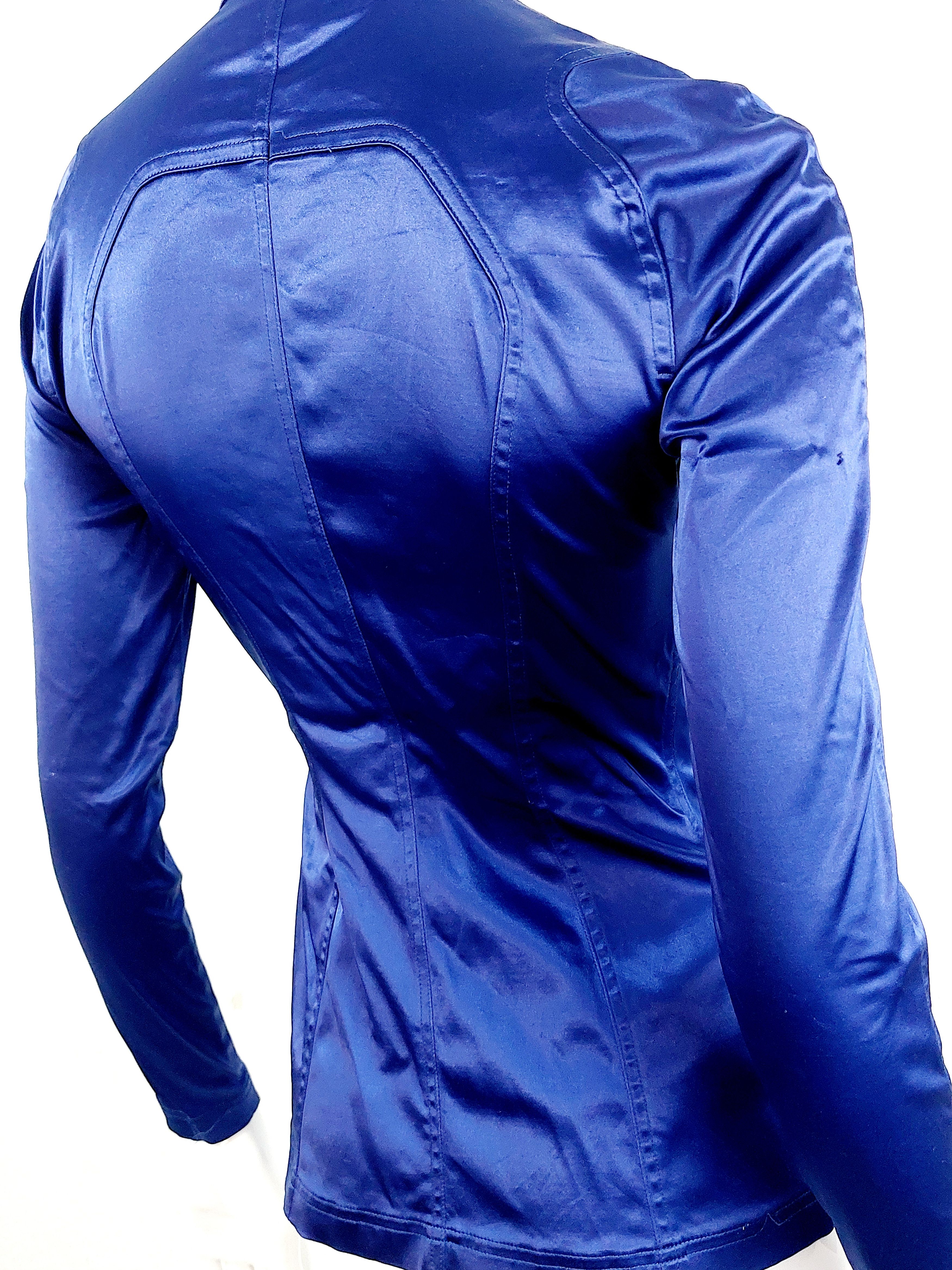 Thierry Mugler Thierry Mugler Satin Sculptural Futuristic Jacket Size S / US 4 / IT 40 - 8 Thumbnail