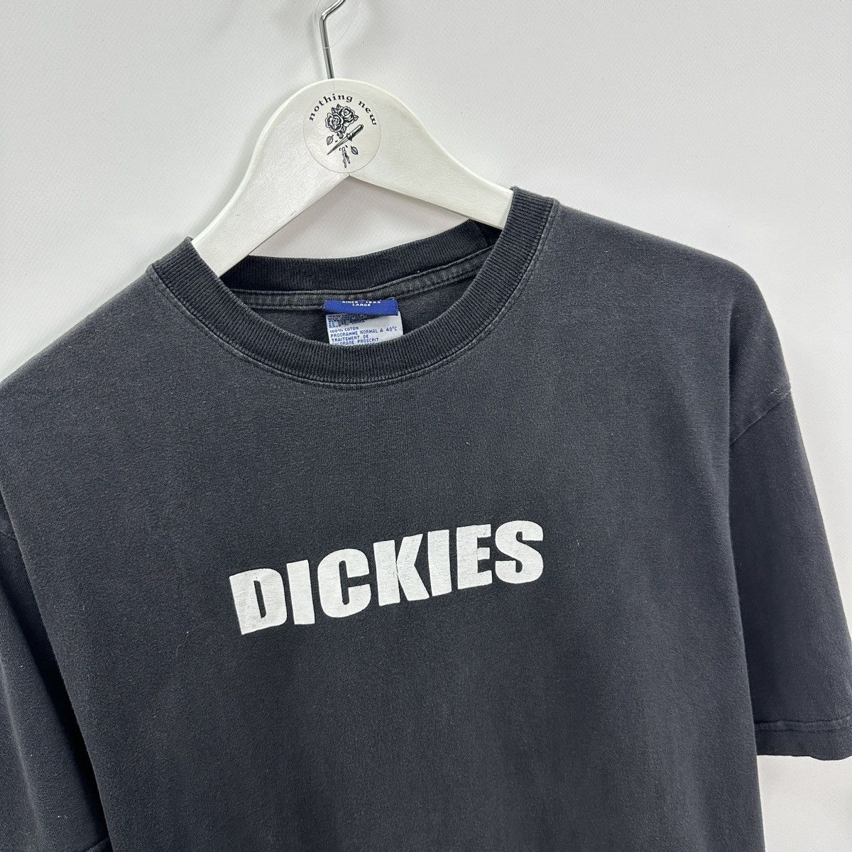 Vintage Vintage 90s Dickies big logo washed tee y2k hype og rare usa Size US L / EU 52-54 / 3 - 4 Thumbnail