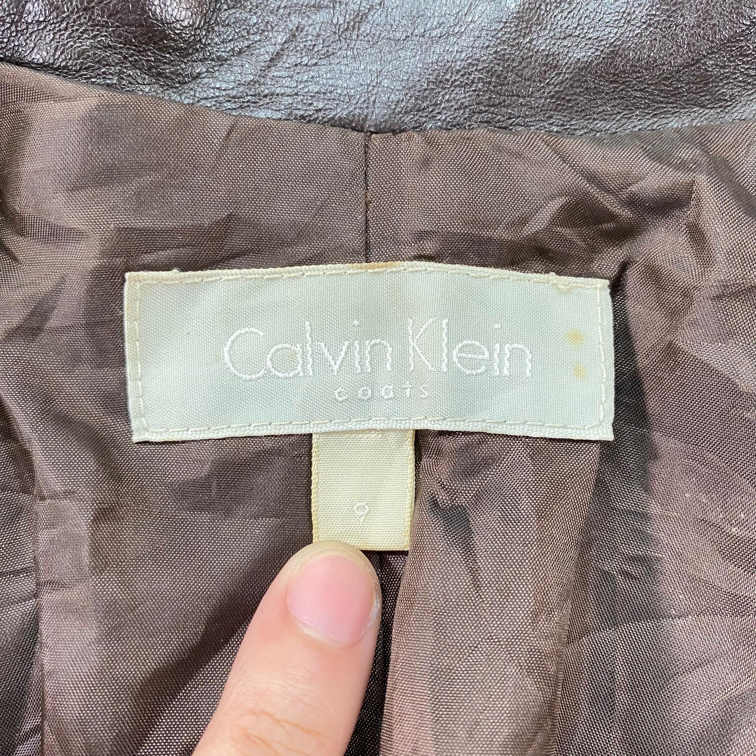 Calvin Klein Vintage Calvin Klein Coat Leather Jacket Size M / US 6-8 / IT 42-44 - 8 Thumbnail