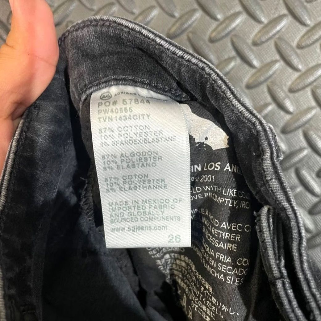 Denime AG Adriano Goldschmied Jeans Prima Cigarette Leg Black Wash Denim Women Size 26 Jeans Women 26 Black AG Adriano Goldschmied Primeiro Cigarette? Size 26" / US 2 / IT 38 - 5 Thumbnail
