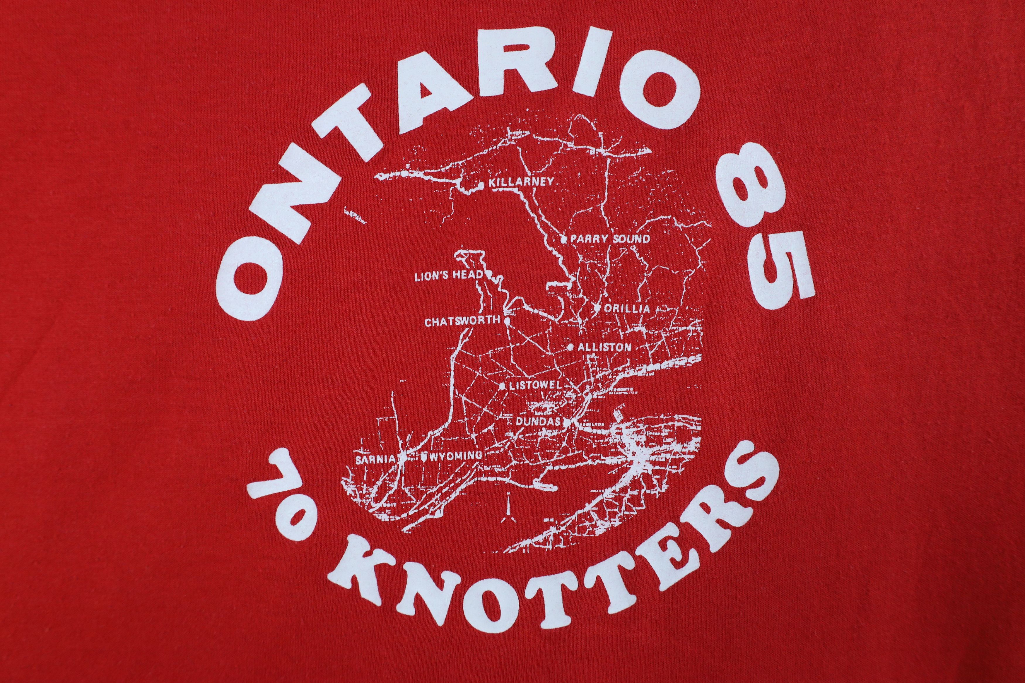 Vintage Vintage 80s 70 Knotters Ontario 1985 Airplane T-Shirt USA Size US XL / EU 56 / 4 - 4 Thumbnail