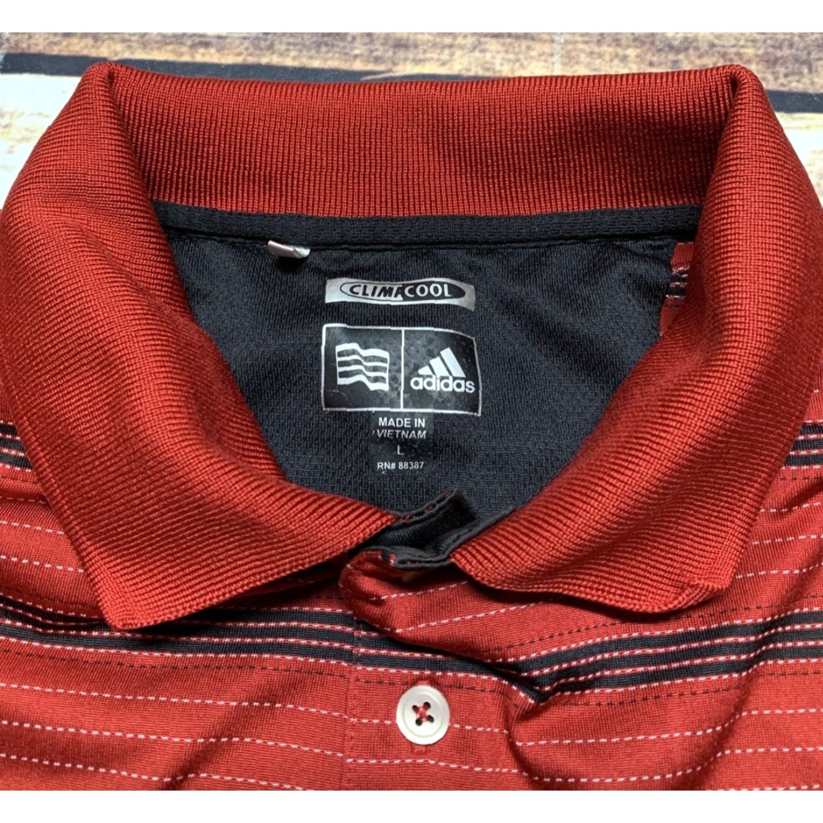 Adidas Mens Adidas Climacool Polo Shirt Short Sleeve Button Size Large Red Nike? Size US L / EU 52-54 / 3 - 3 Thumbnail
