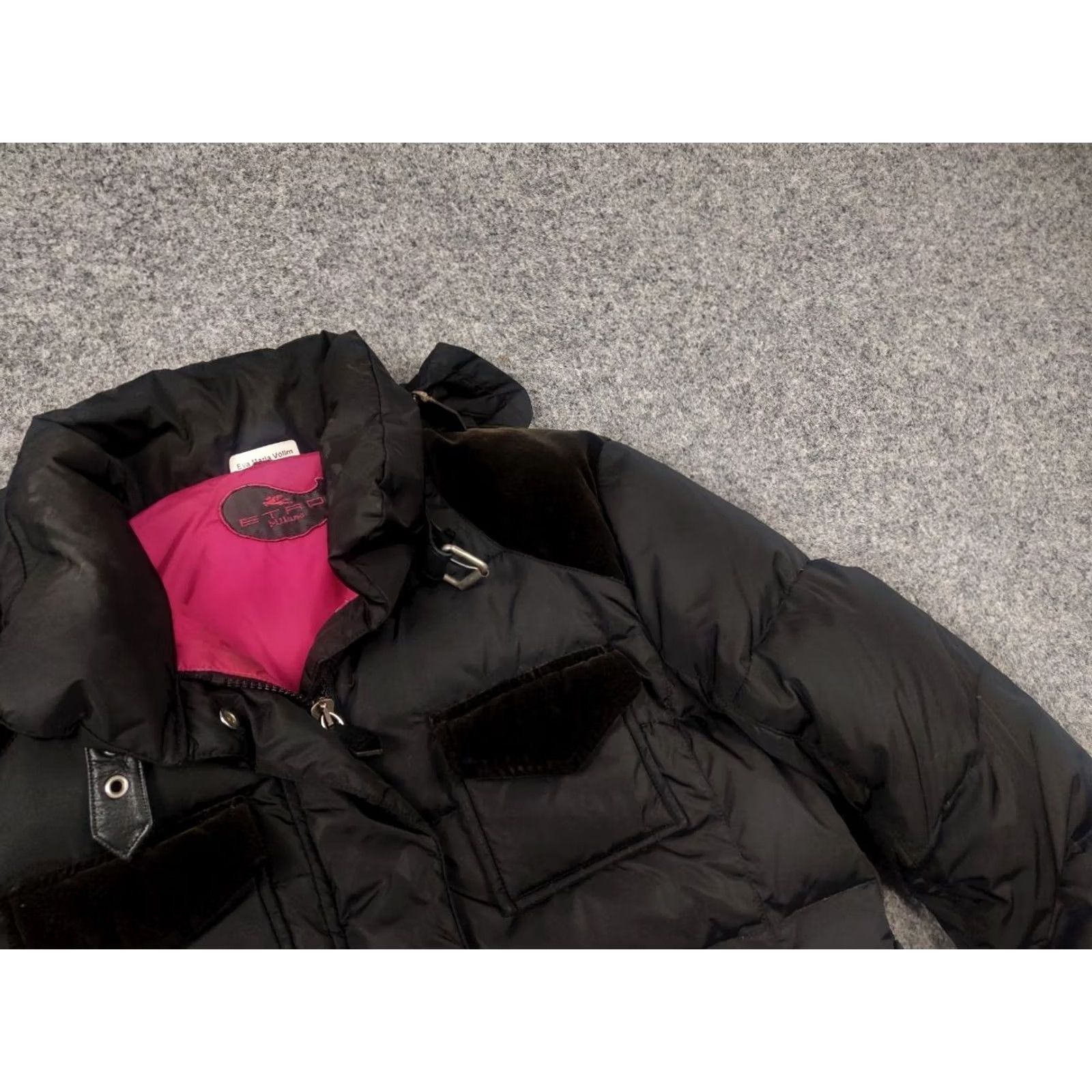 Etro Etro Milano Design Black quilted puffer down Hooded Pocket Jacket Adult M Black Down Etro Milano Design Quilted Jacket Size M / US 6-8 / IT 42-44 - 4 Thumbnail