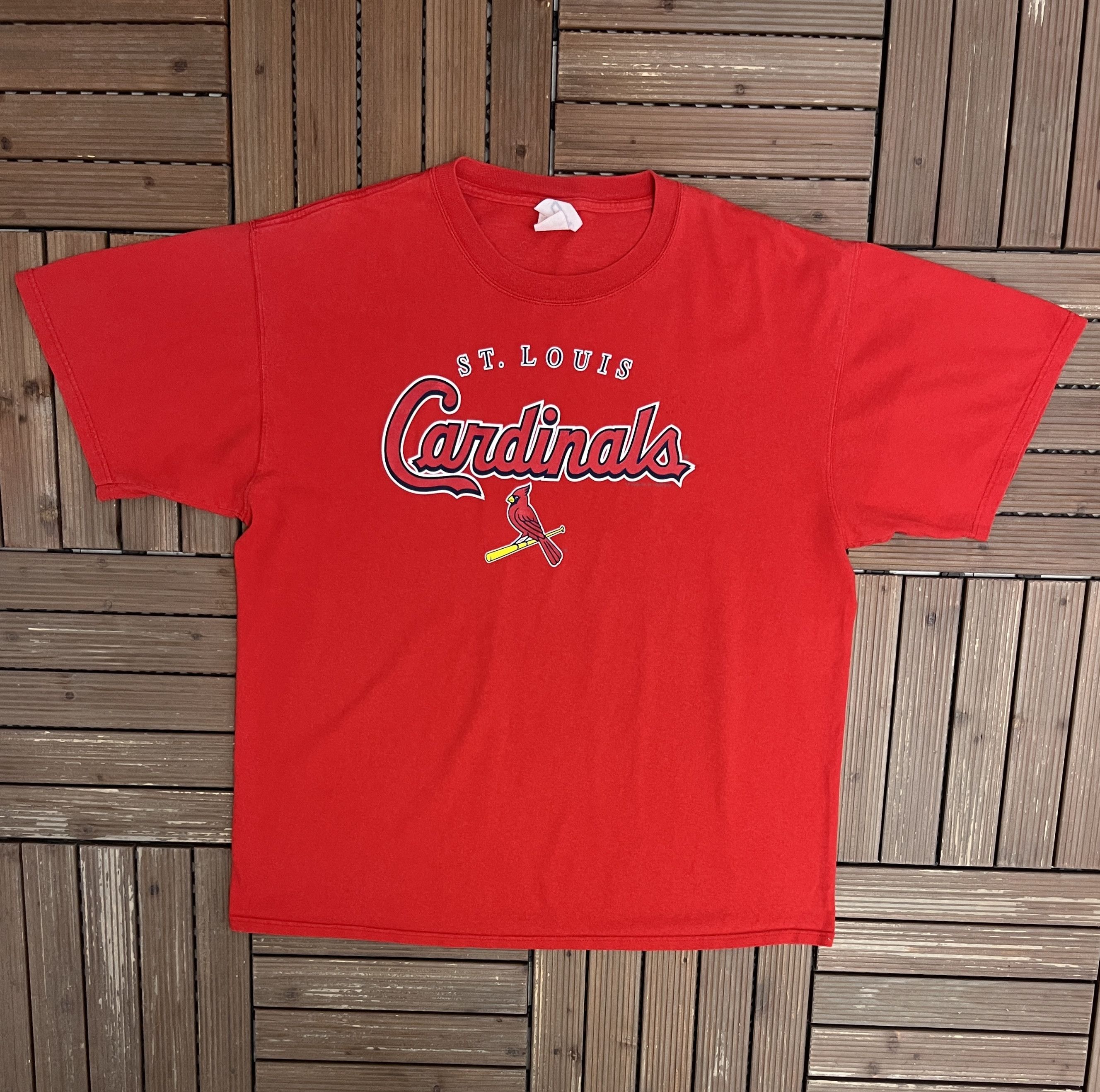 Vintage St. Louis Cardinals Vintage Y2K Red T-Shirt Tee Size US XXL / EU 58 / 5 - 1 Thumbnail