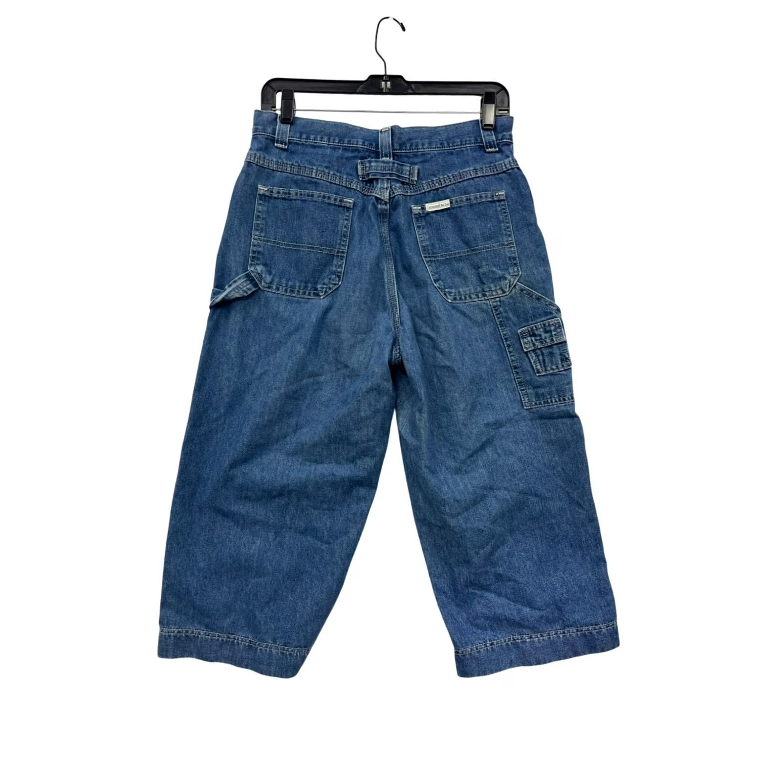 Lee VINTAGE Womens Lee Carpenter Style Crop Jeans 10 Blue Denim #6780 Size 32" / US 10 / IT 46 - 2 Thumbnail
