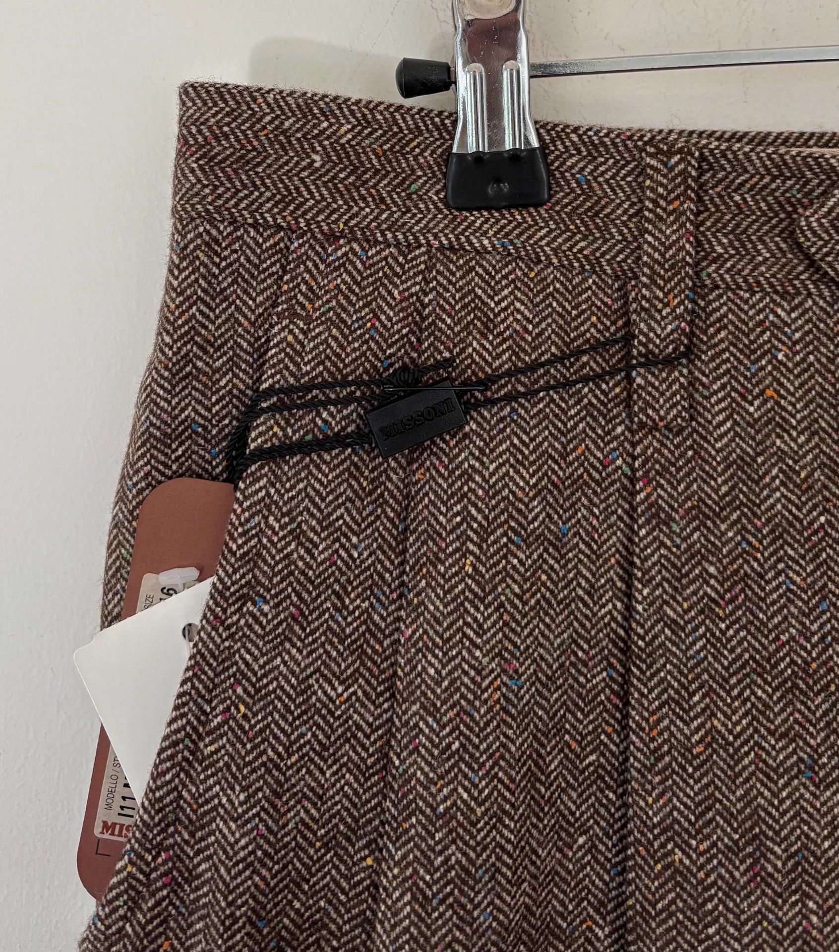 Missoni Missoni Men's Main Line Brown Wool Trousers 50 Color Trim Size US 34 / EU 50 - 3 Thumbnail