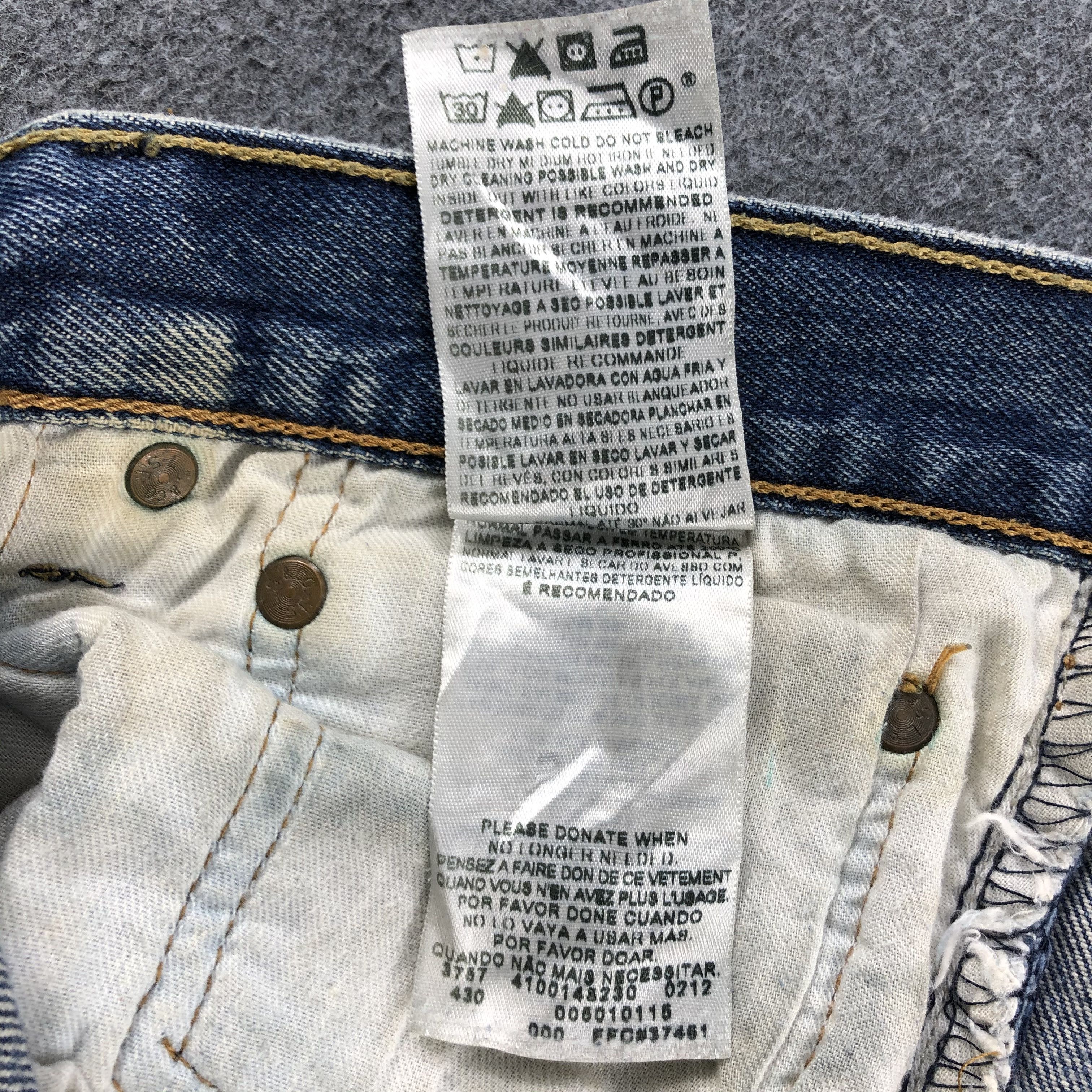 Levi's Vintage Blue Wash Levis 501 Jeans-J1460 Size US 35 - 12 Thumbnail