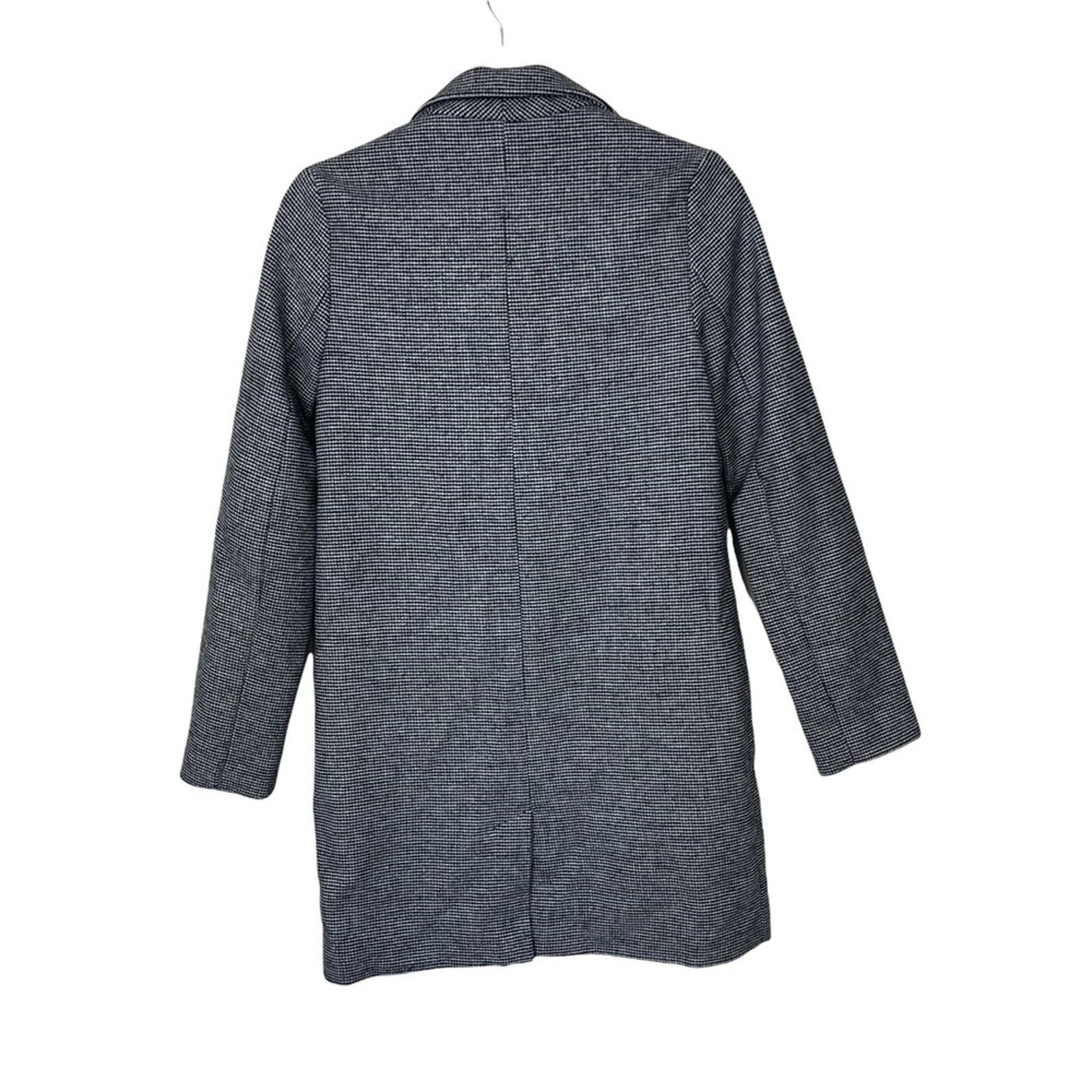 Bershka Bershka Long Sleeve Notch Collar Houndstooth Coat XS Size XS / US 0-2 / IT 36-38 - 3 Thumbnail