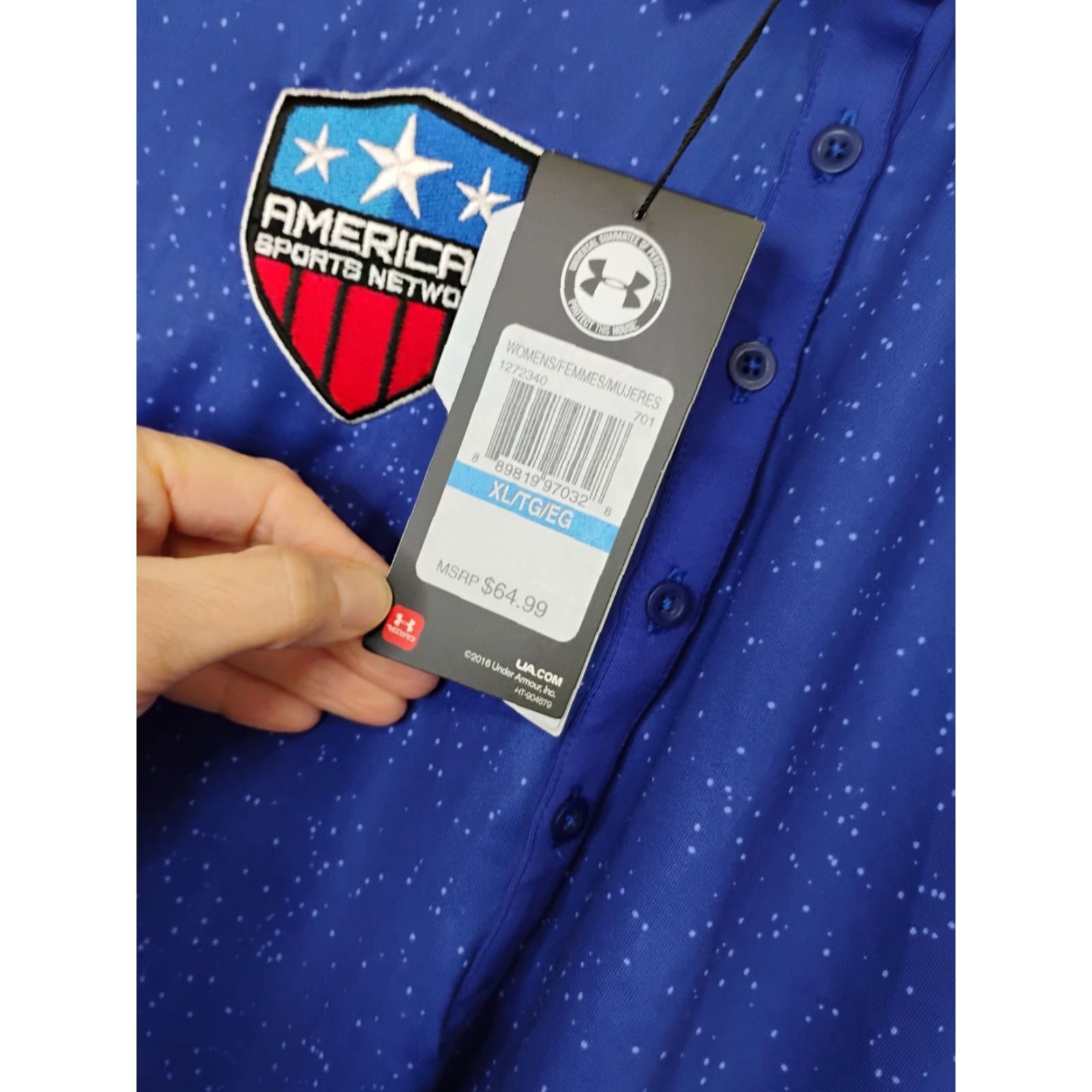 Under Armour Under Armour Polo Shirt Womens Short Sleeve Collared Button Front Fit Purple Small Sports Golf HeatGear Shirt Size S / US 4 / IT 40 - 6 Thumbnail