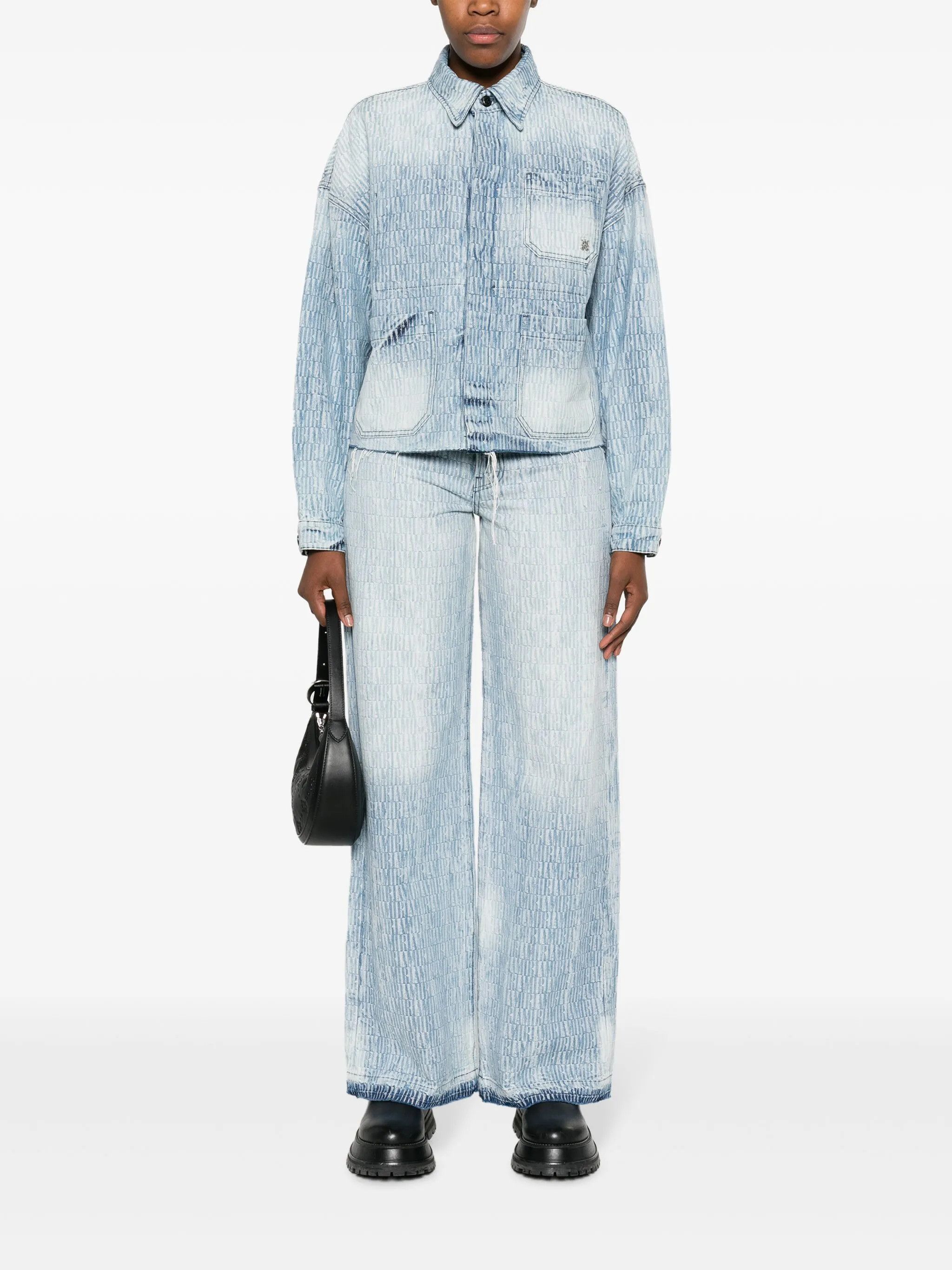 Amiri o1y0425 Denim Jacket in Blue Size S / US 4 / IT 40 - 2 Thumbnail