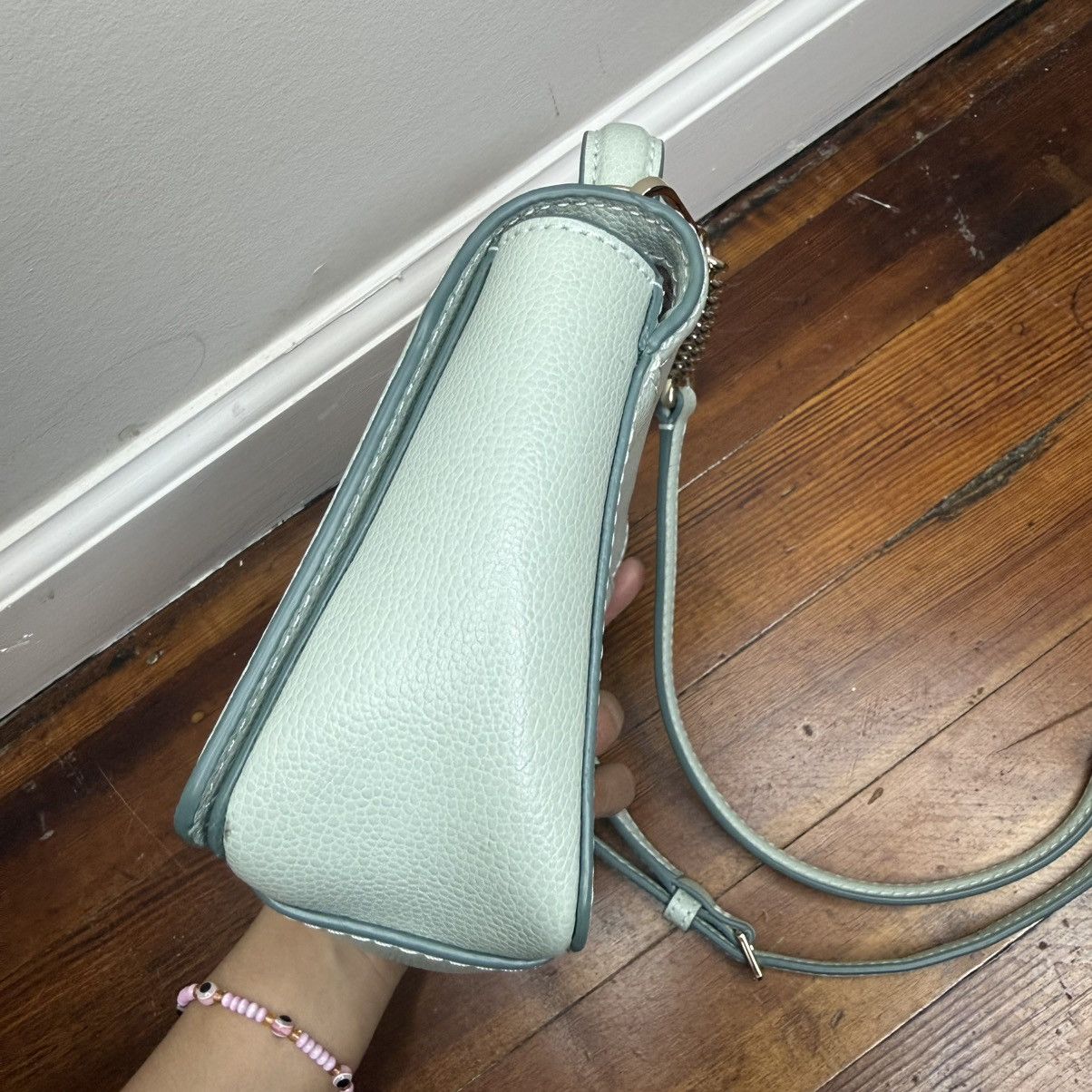 Kate Spade kate spade Mint Green Pebbled Leather Crossbody with Chain Size ONE SIZE - 3 Thumbnail