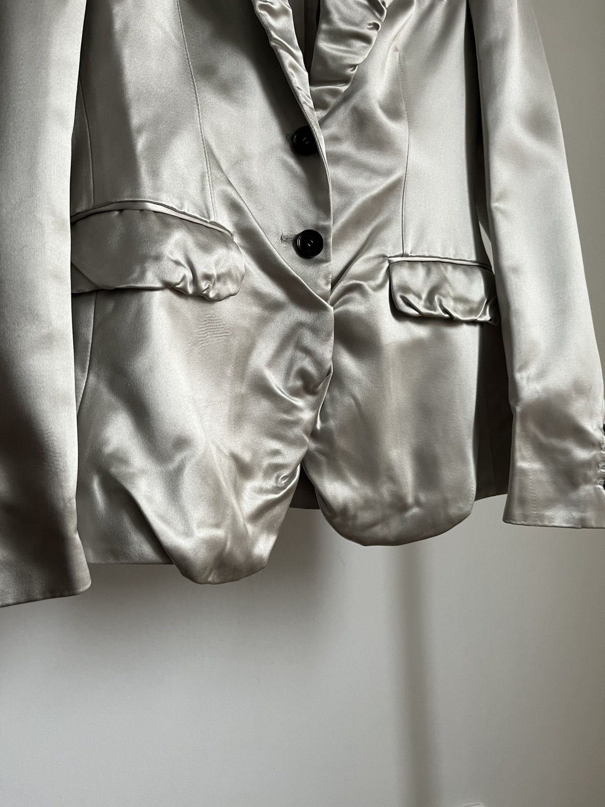 Burberry Burberry Prorsum 2010 lookbook silver satin blazer jacket Size M / US 6-8 / IT 42-44 - 7 Thumbnail