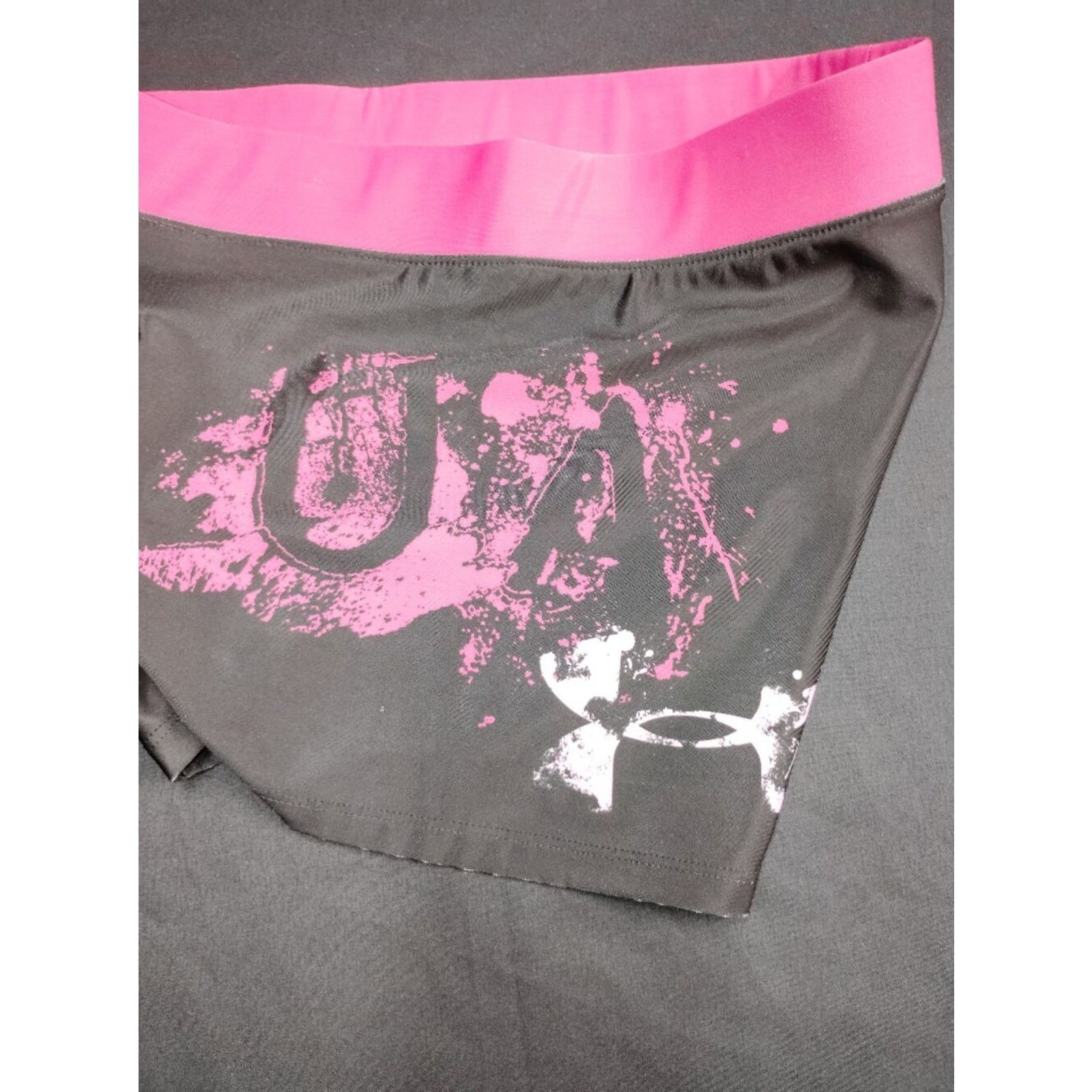 Under Armour Under Armour Women’s Black Shorts with Pink Waistband & Logo Size 26" / US 2 / IT 38 - 4 Thumbnail