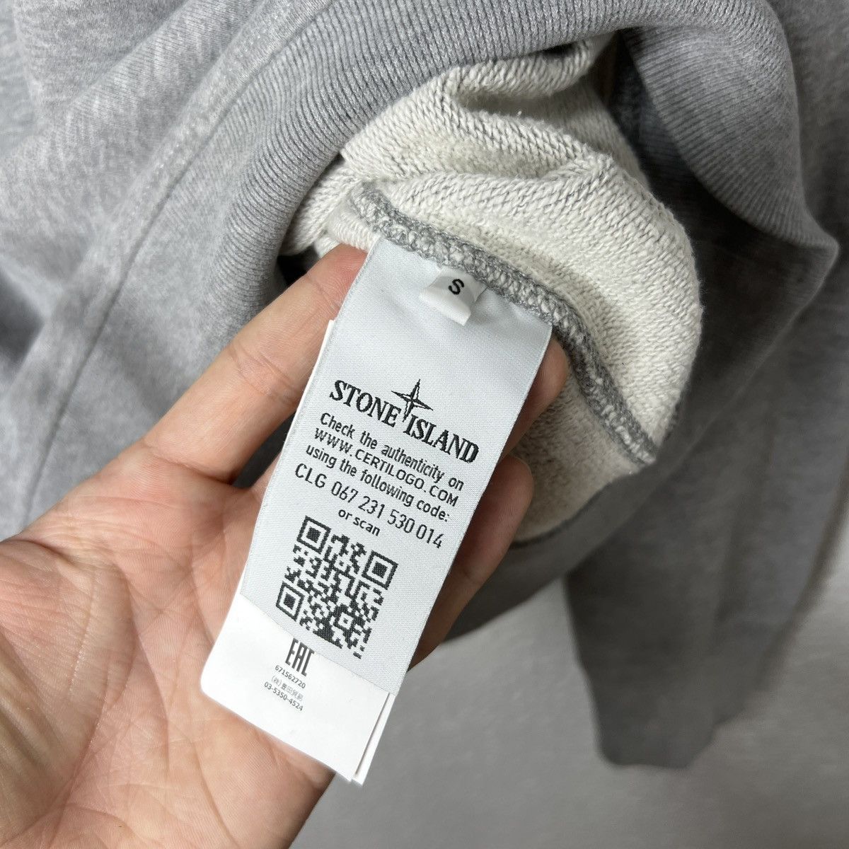 Stone Island Stone Island Crewneck Sweatshirt Grey Sweat Badge Patch Logo Size US S / EU 44-46 / 1 - 6 Thumbnail