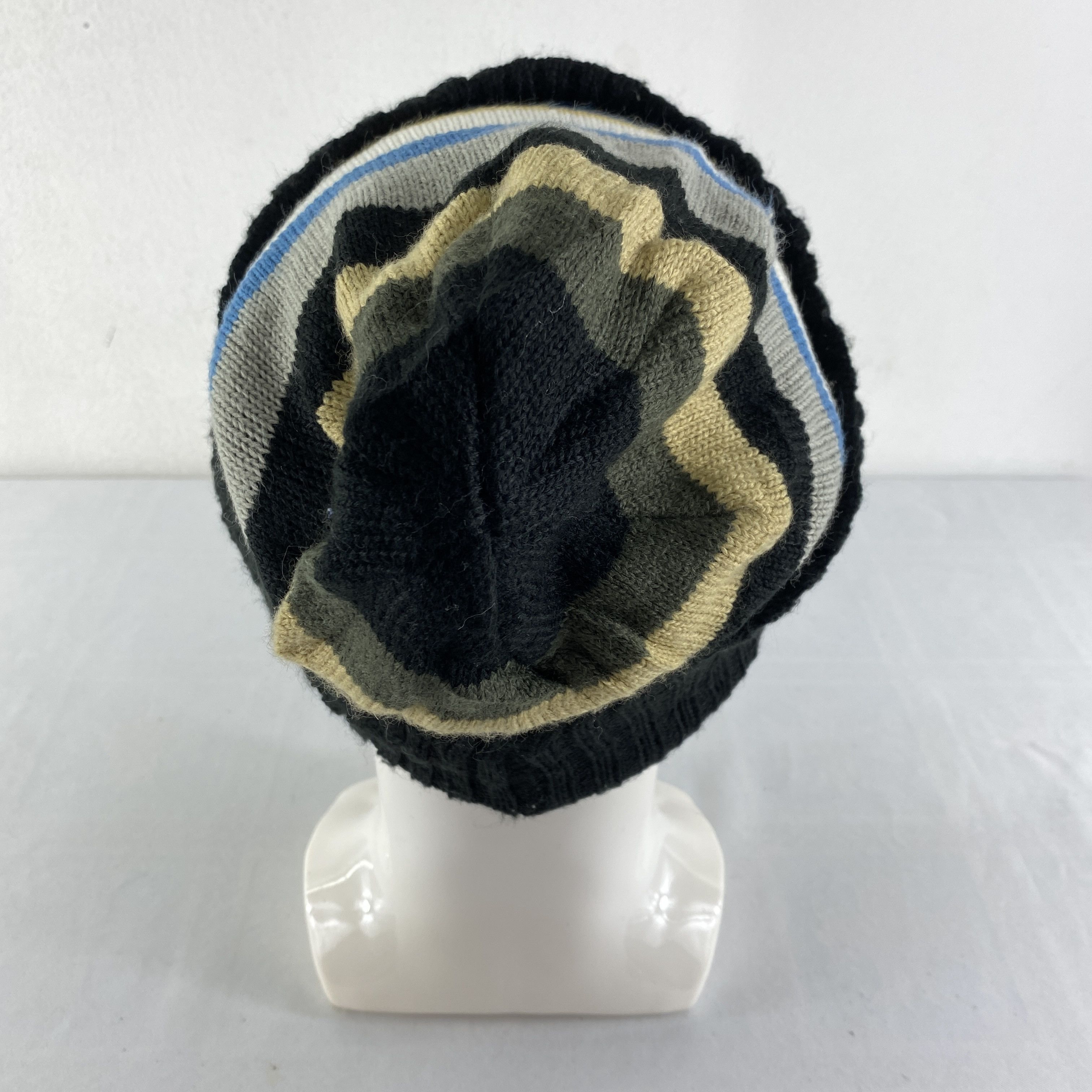 Japanese Brand AWAW by Junko Shimada Stripes Snow Cap Hat Beanie -BN642 Size ONE SIZE - 3 Thumbnail