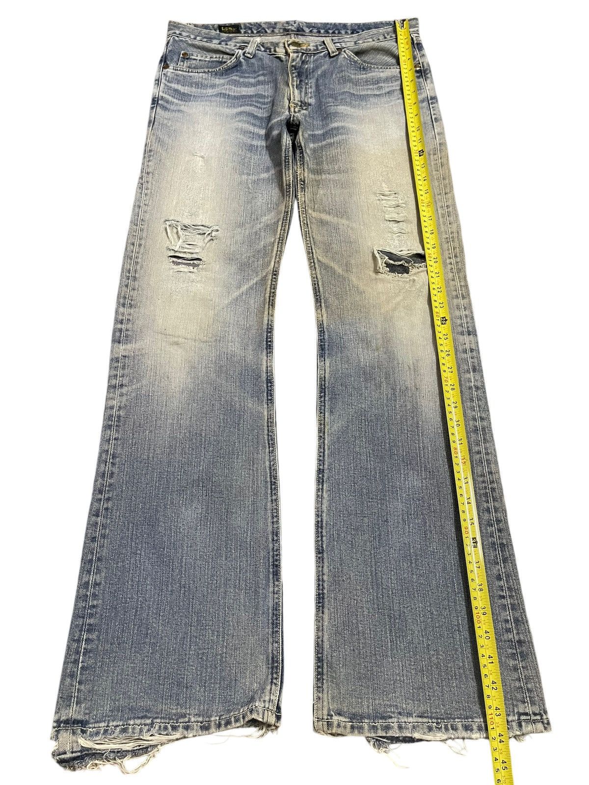 Lee Vintage 90s Lee Riders Blue Faded Wash Distress Wide Leg Size US 35 - 14 Thumbnail