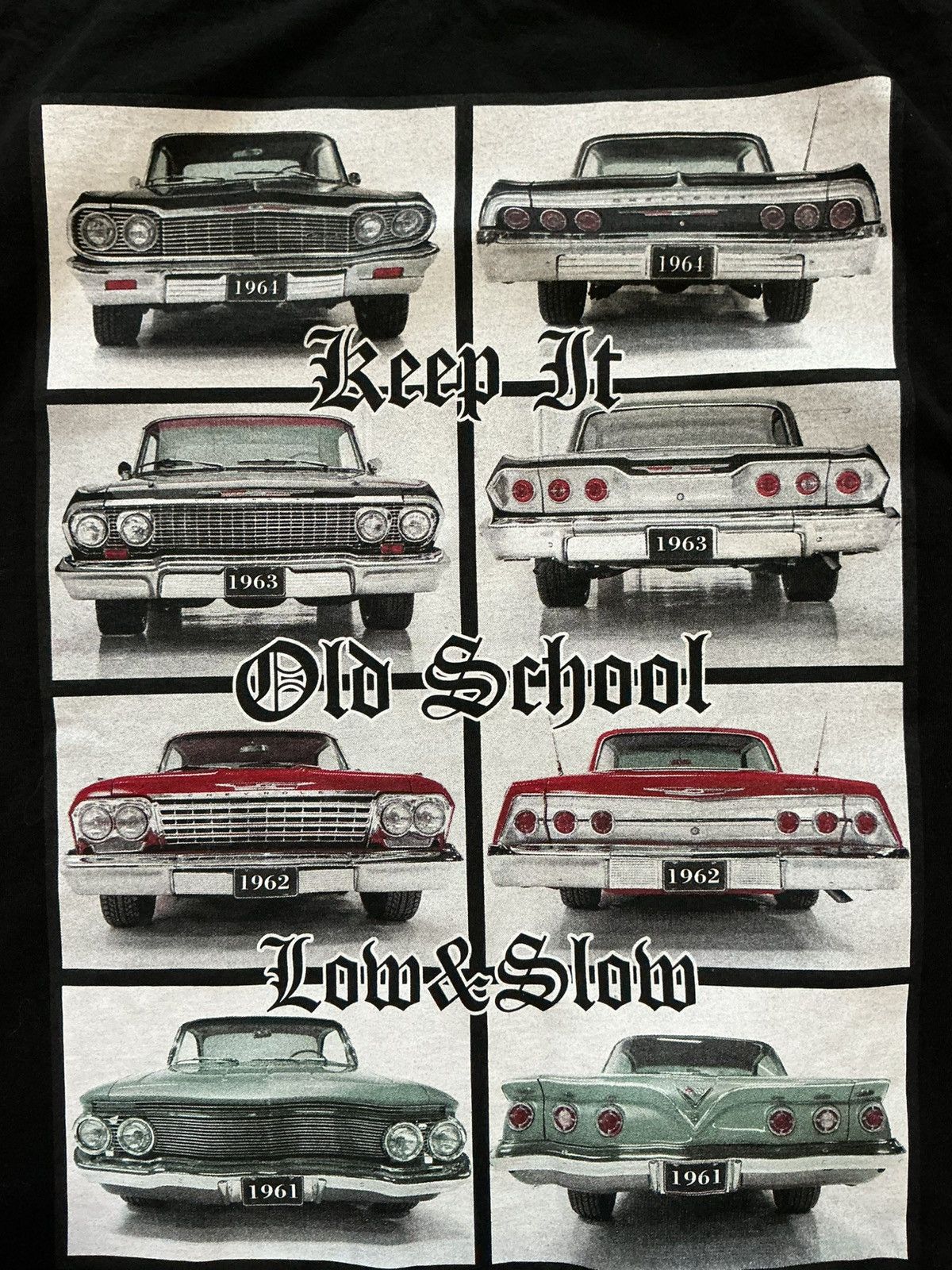 Other Chevy Impala Keep It Old School Slow Lowrider Cars T-Shirt Size US L / EU 52-54 / 3 - 5 Thumbnail