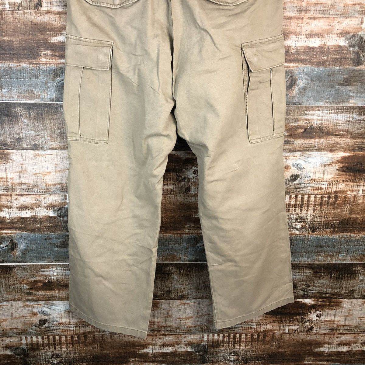 Japanese Brand Back Number Cream Cargo Multipocket Pants #A1423 Size US 33 - 17 Thumbnail