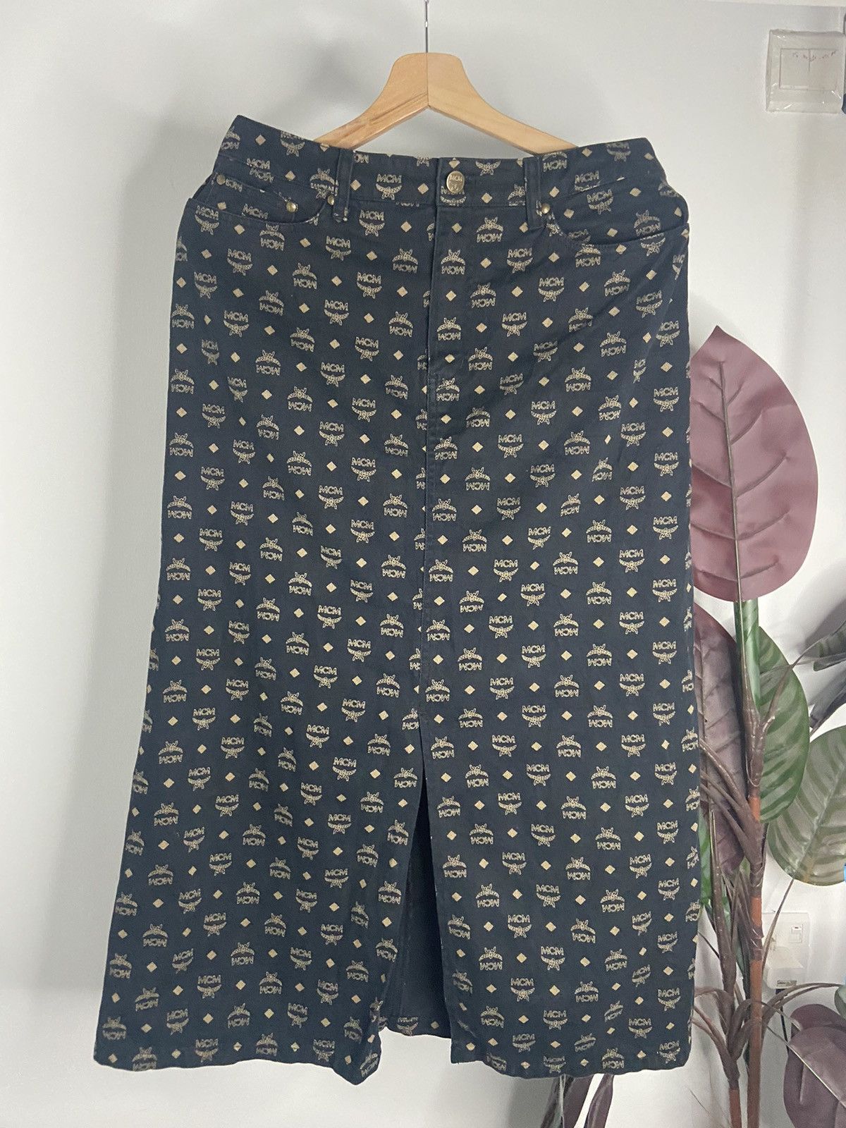 MCM × Vintage MCM MIDI SKIRT FULL LOGO MCM😊❤️ Size 31" - 1 Thumbnail