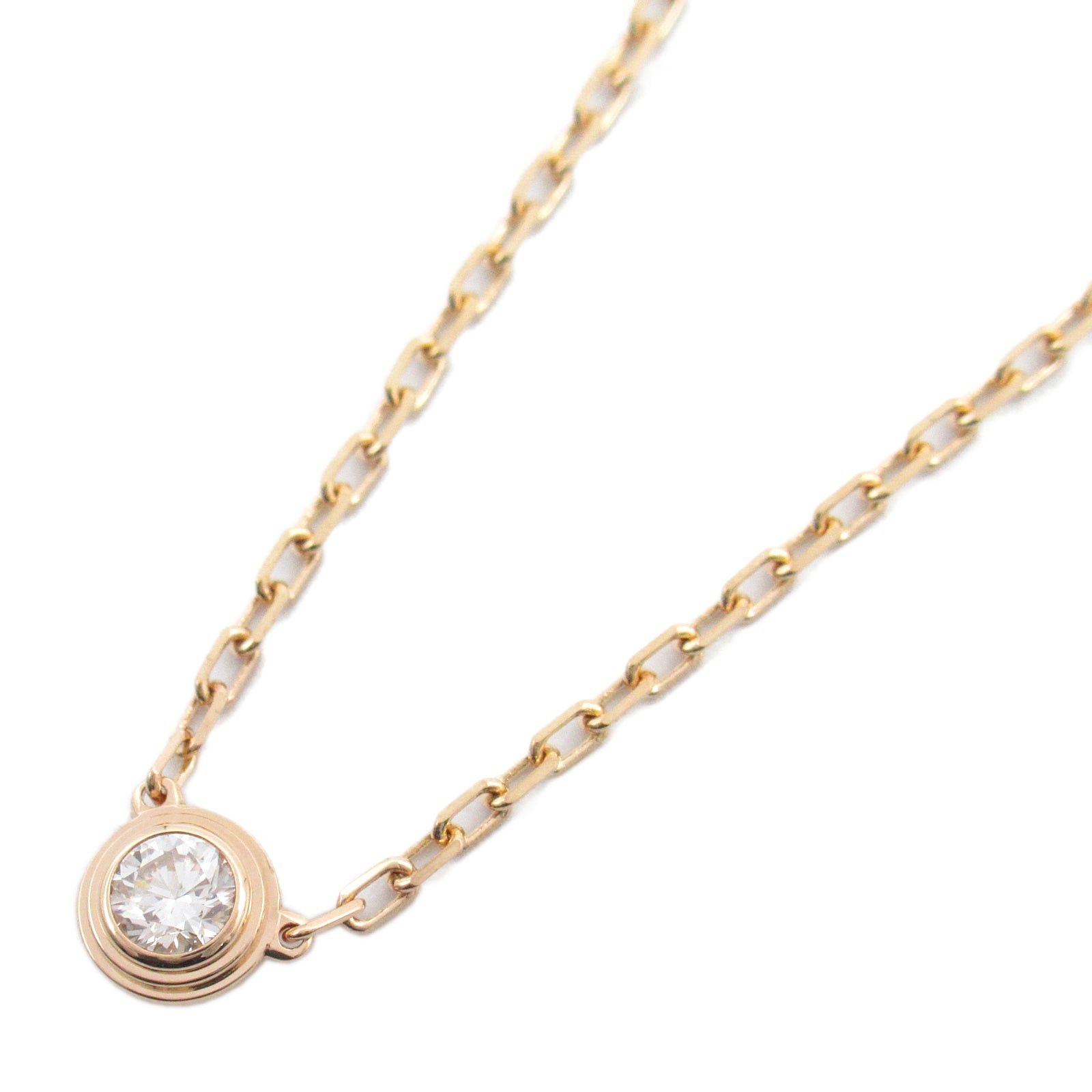 Cartier Cartier Damour Small Diamond Necklace K18Pg (Pink Gold) Clear Size ONE SIZE - 1 Thumbnail