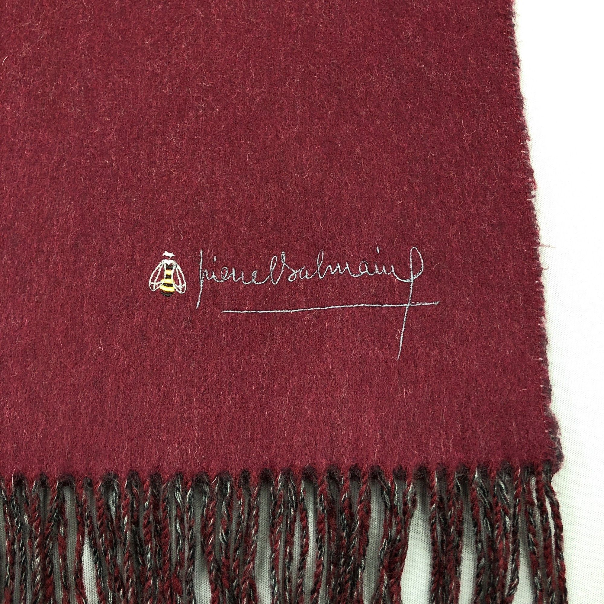 Japanese Brand Vintage Pierre Balmain Scarf Muffler Wool Winter Scarves Size ONE SIZE - 4 Thumbnail