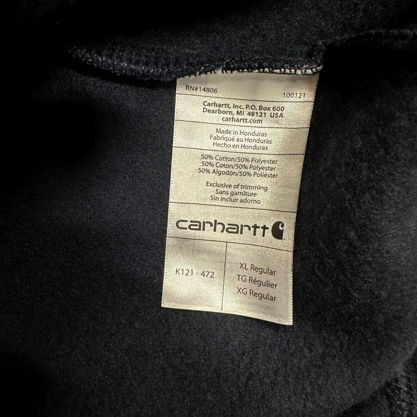 Carhartt Carhartt Hoodie Men’s XL Hooded Sweatshirt Blue Workwear K121-472 Size US XL / EU 56 / 4 - 5 Thumbnail