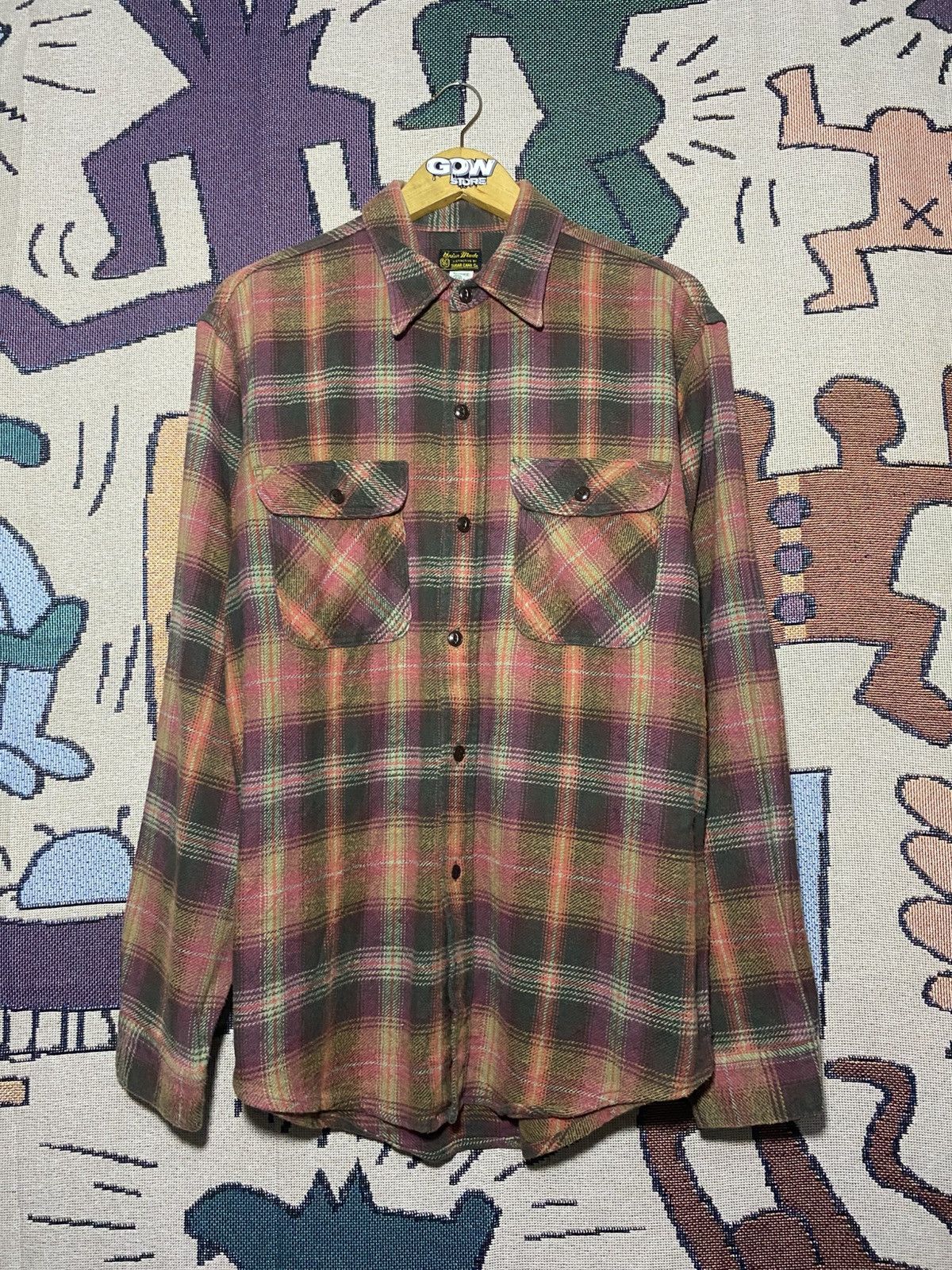Sugar Cane Sugarcane Toyo Enterprise Vintage Japanese Workwear Flannel Size US L / EU 52-54 / 3 - 1 Thumbnail