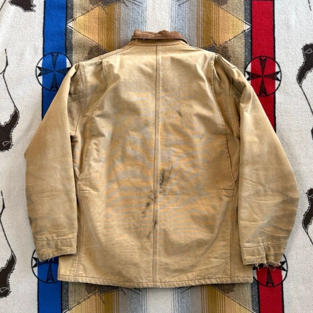 Carhartt VINTAGE Carhartt Chore Coat Brown 46 Tall 6BLCT Cotton Outer Shell Zip Button Workwear 90s Nature Work Mens Coat Size US S / EU 44-46 / 1 - 3 Thumbnail